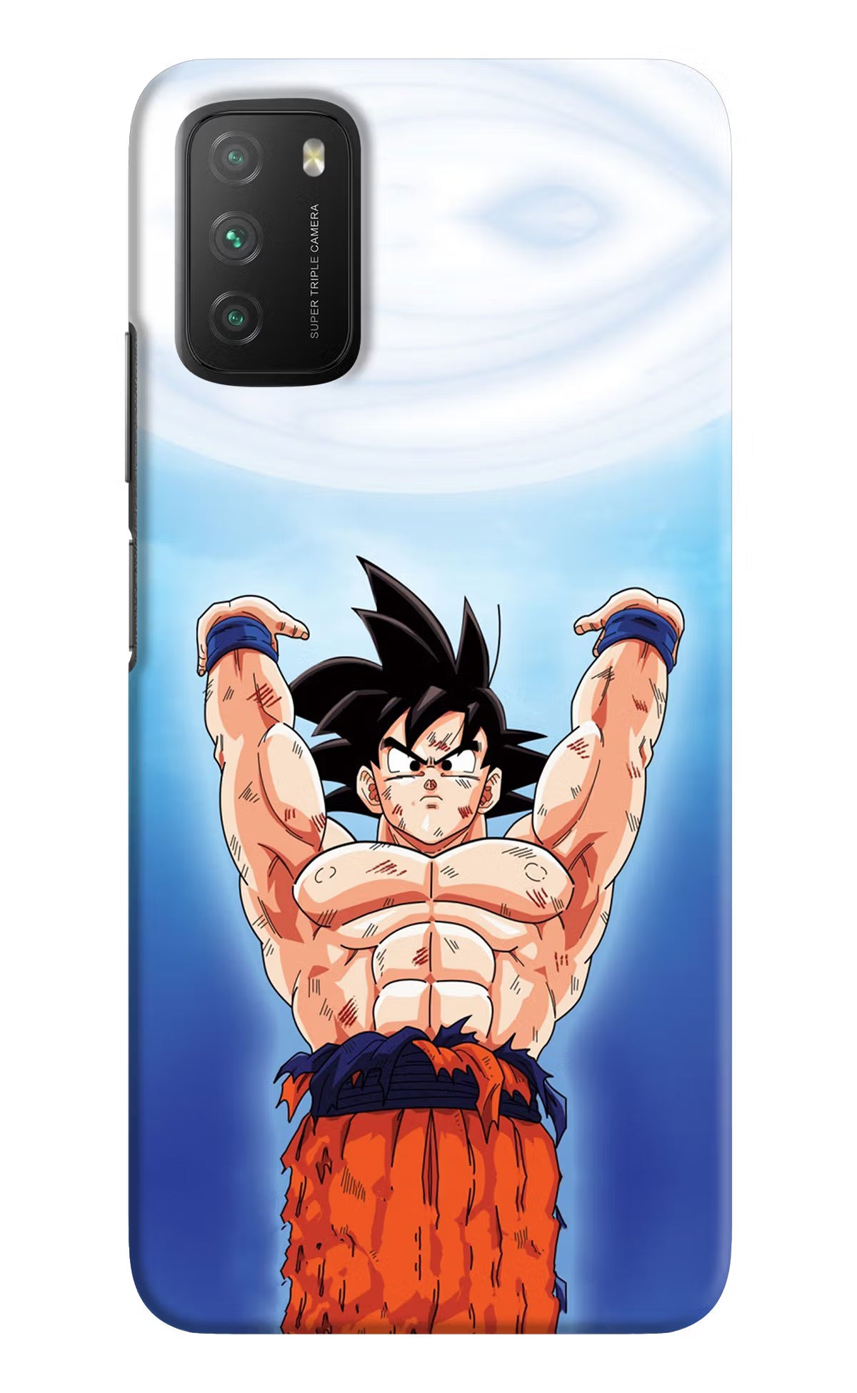 Goku Power Poco M3 Back Cover - Goku Power Poco M3 Hard Case Back Cover by Casekaro Goku Power Poco M3 Hard Case Back Cover by Casekaro