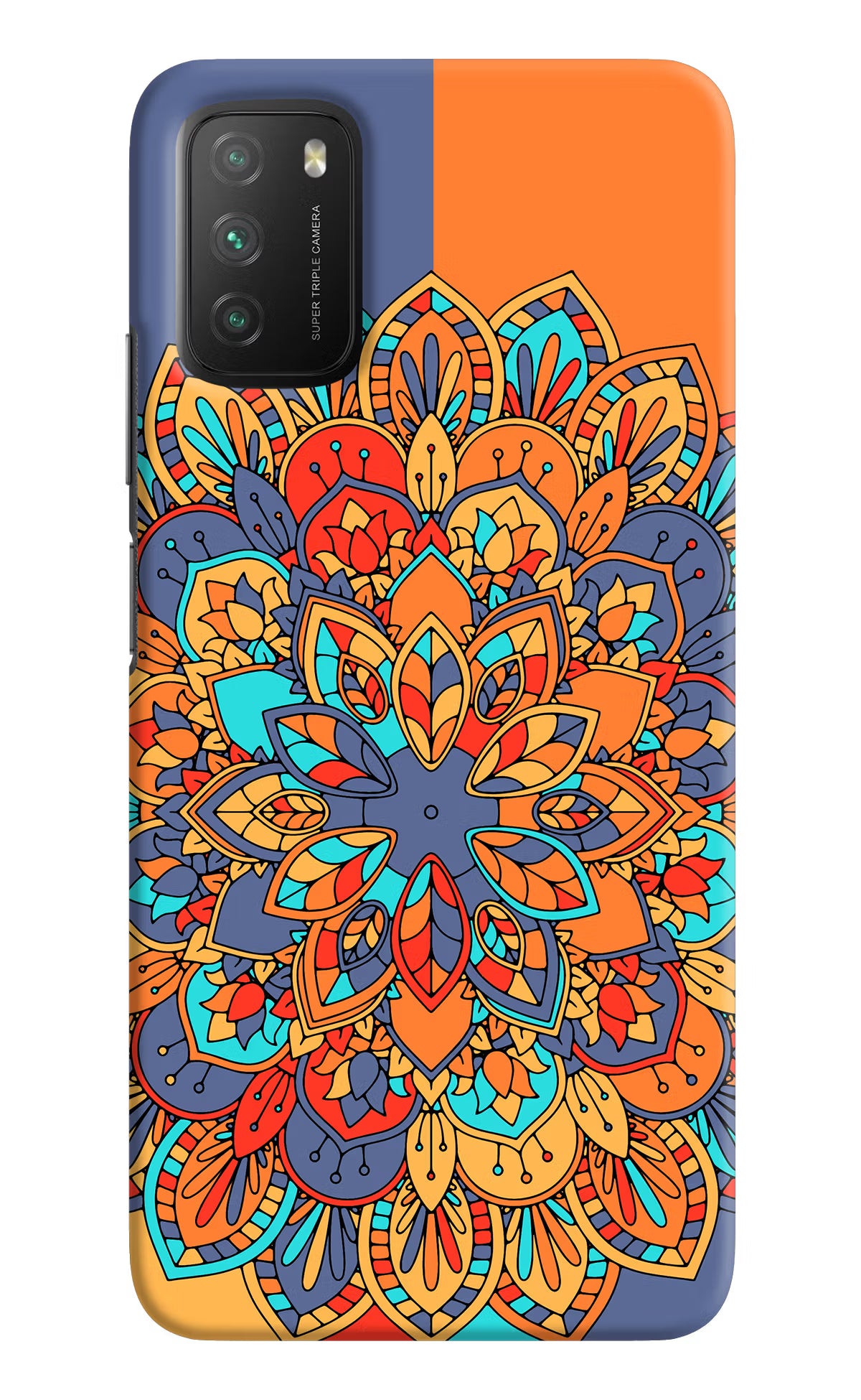 Color Mandala Poco M3 Back Cover - Color Mandala Poco M3 Hard Case Back Cover by Casekaro Color Mandala Poco M3 Hard Case Back Cover by Casekaro