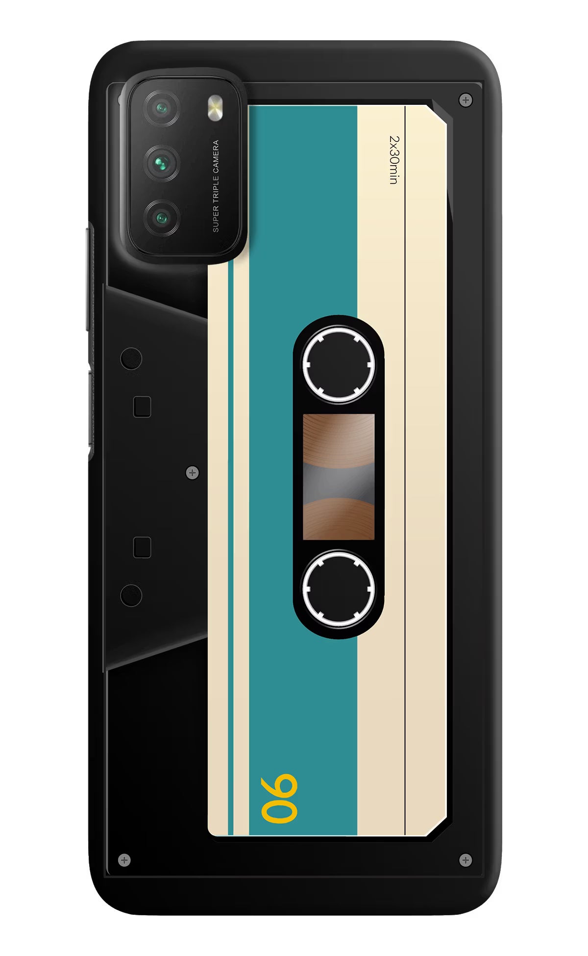 Cassette Poco M3 Back Cover - Cassette Poco M3 Hard Case Back Cover by Casekaro Cassette Poco M3 Hard Case Back Cover by Casekaro