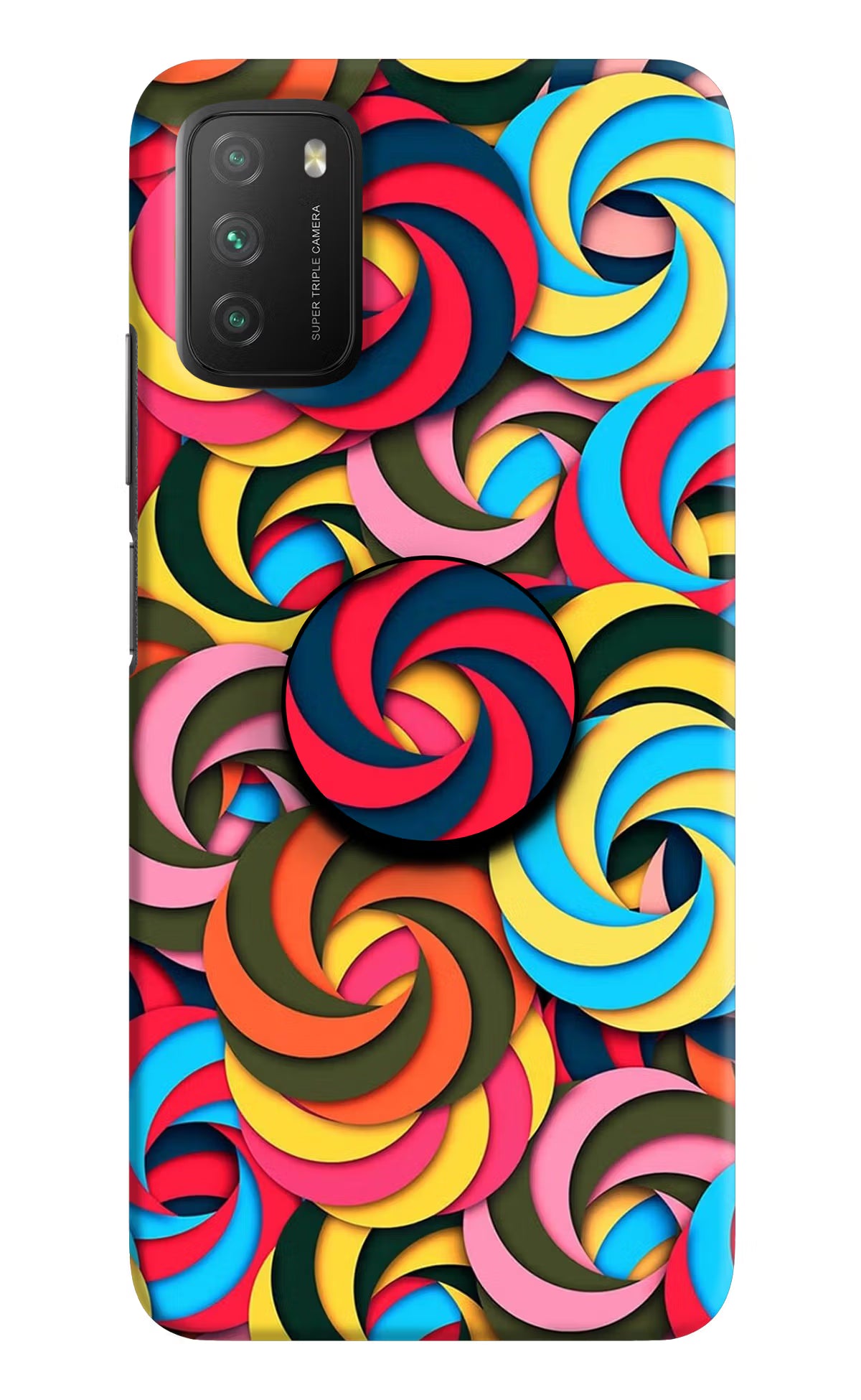 Spiral Pattern Poco M3 Pop Case - Spiral Pattern Poco M3 Pop Case by Casekaro Spiral Pattern Poco M3 Pop Case by Casekaro