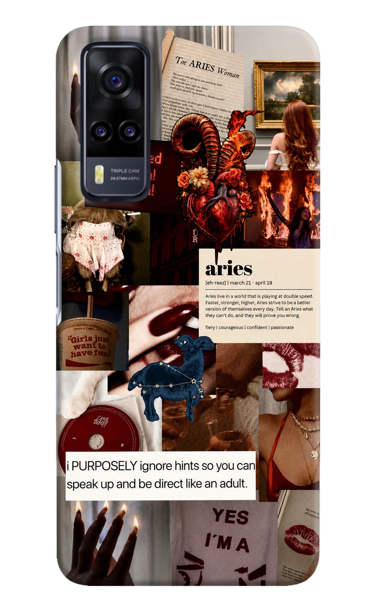Zodiac Aries Vivo Y31 Back Cover - Zodiac Aries Vivo Y31 Back Cover Zodiac Aries Vivo Y31 Back Cover
