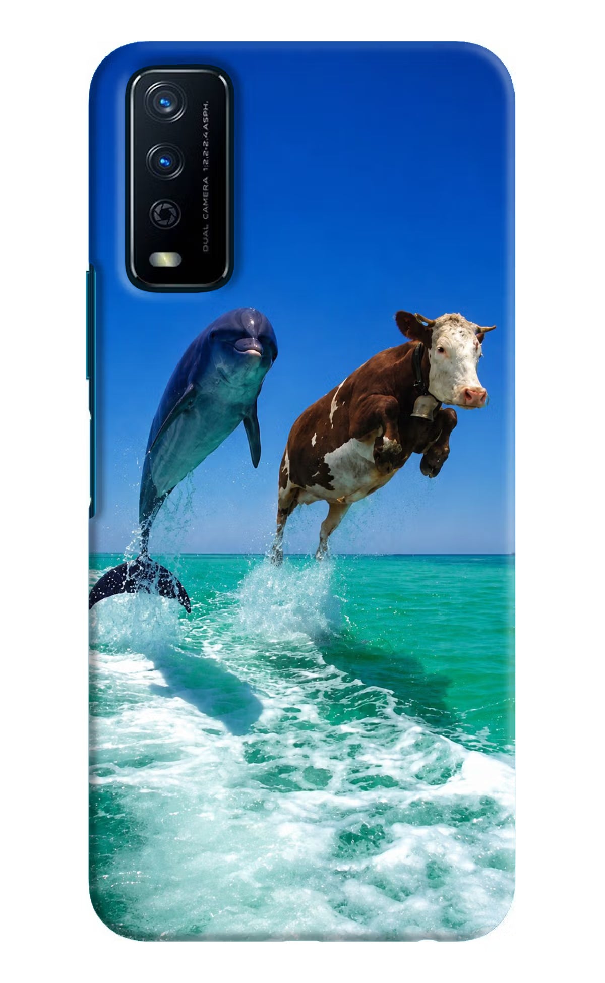 Dolphin vs Cow Vivo Y12s Back Cover - Dolphin vs Cow Vivo Y12s Back Cover Dolphin vs Cow Vivo Y12s Back Cover