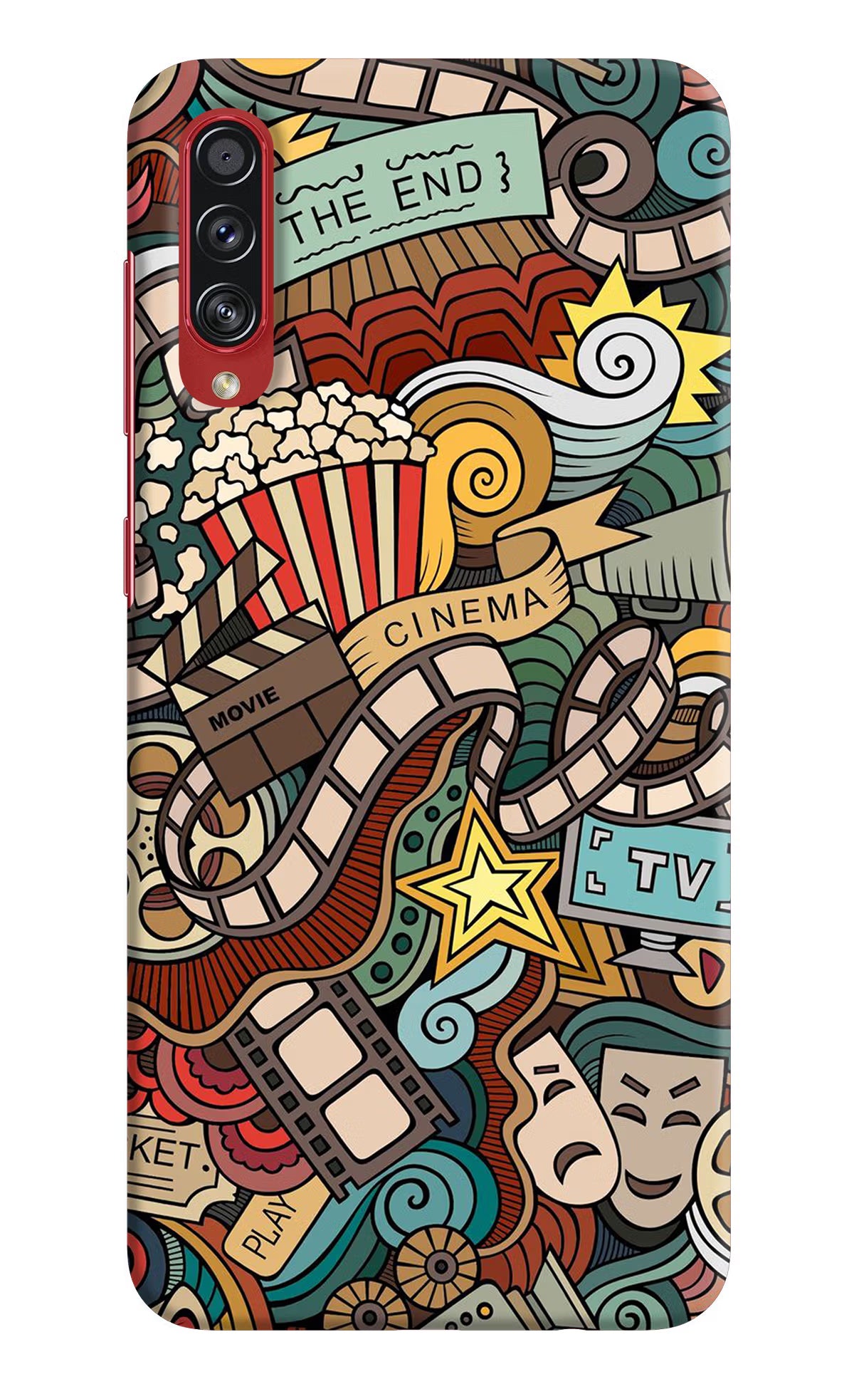 Cinema Abstract Samsung A70s Back Cover - Cinema Abstract Samsung A70s Hard Case Back Cover by Casekaro Cinema Abstract Samsung A70s Hard Case Back Cover by Casekaro