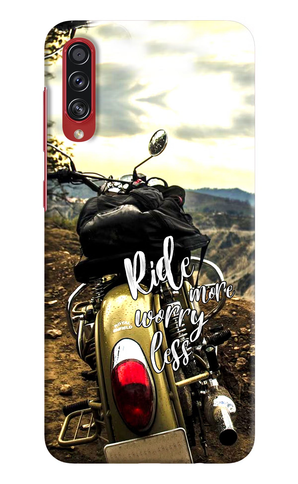 Ride More Worry Less Samsung A70s Back Cover - Ride More Worry Less Samsung A70s Hard Case Back Cover by Casekaro Ride More Worry Less Samsung A70s Hard Case Back Cover by Casekaro