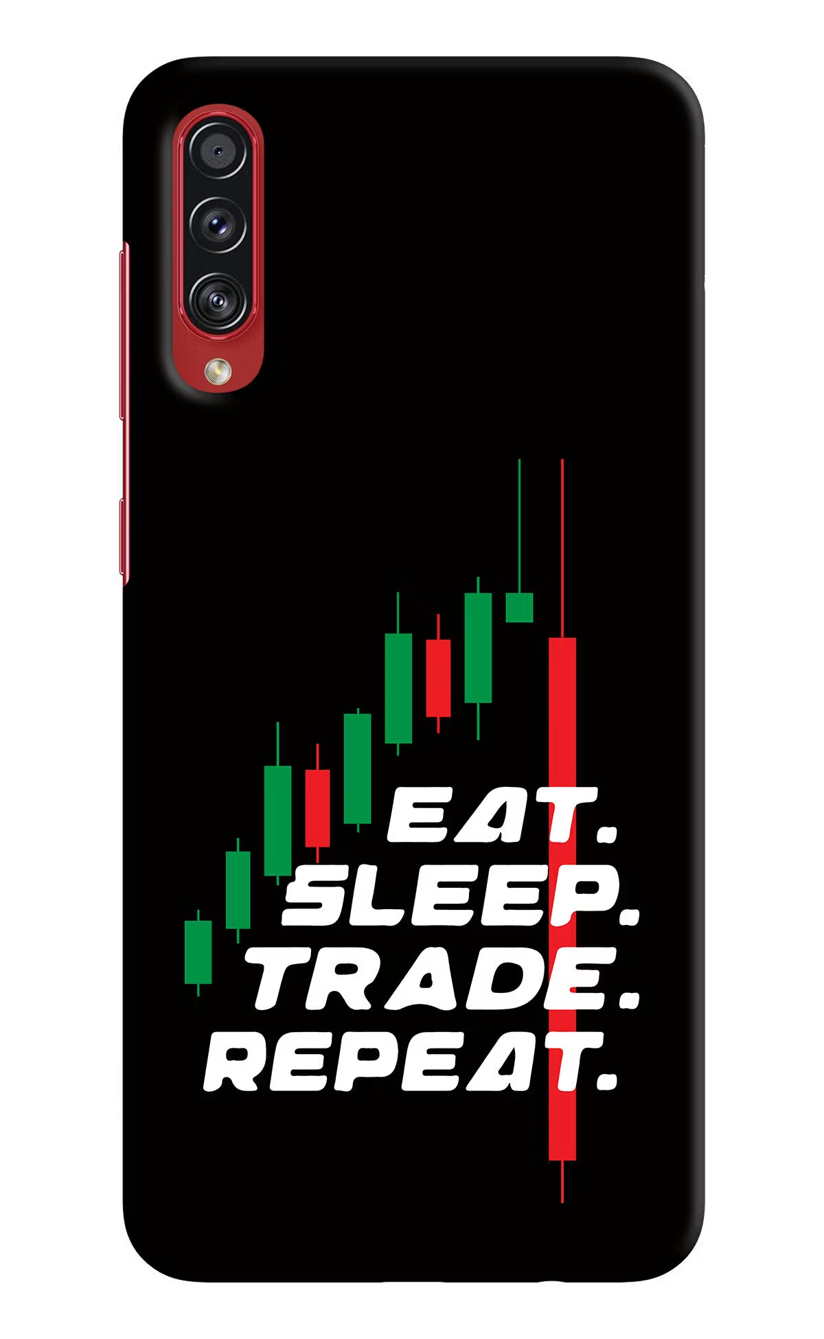 Eat Sleep Trade Repeat Samsung A70s Back Cover - Eat Sleep Trade Repeat Samsung A70s Hard Case Back Cover by Casekaro Eat Sleep Trade Repeat Samsung A70s Hard Case Back Cover by Casekaro