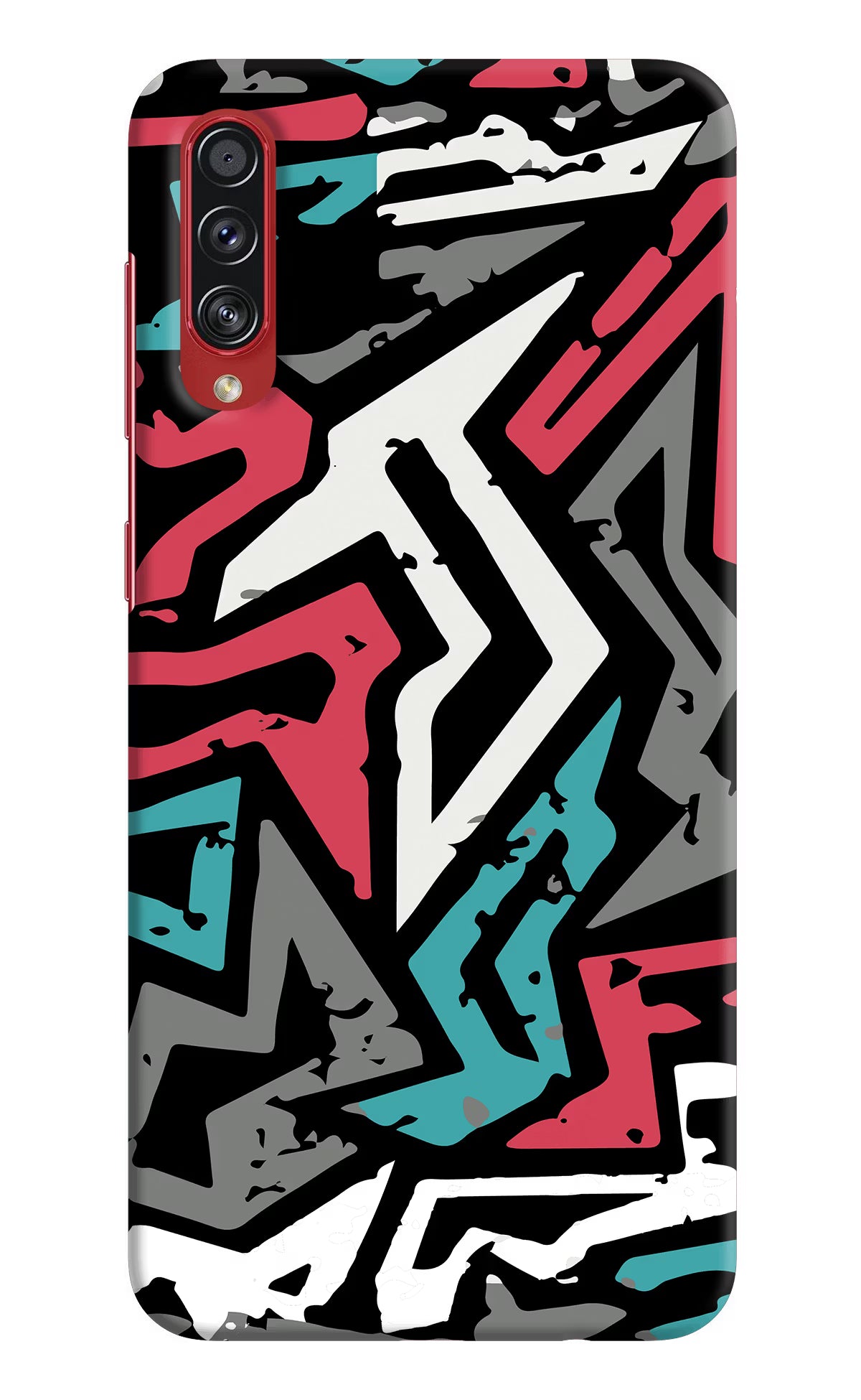 Geometric Graffiti Samsung A70s Back Cover - Geometric Graffiti Samsung A70s Hard Case Back Cover by Casekaro Geometric Graffiti Samsung A70s Hard Case Back Cover by Casekaro