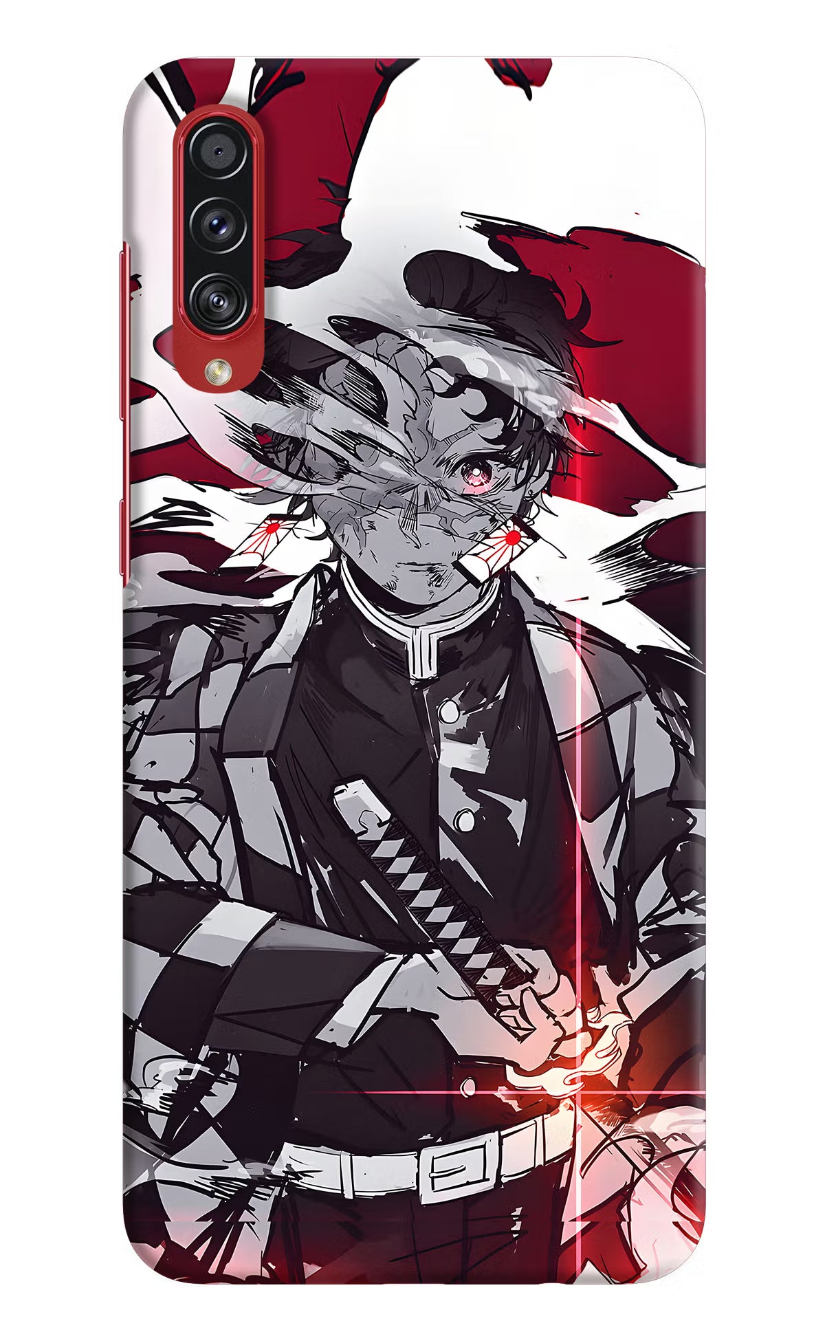 Demon Slayer Samsung A70s Back Cover - Demon Slayer Samsung A70s Hard Case Back Cover by Casekaro Demon Slayer Samsung A70s Hard Case Back Cover by Casekaro