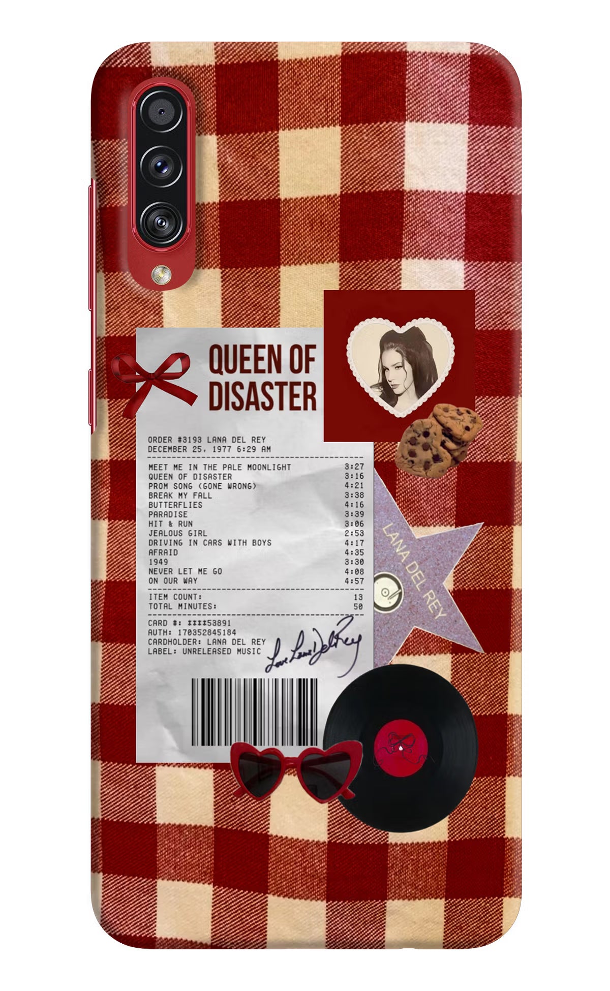 Queen of Disaster Samsung A70s Back Cover - Queen of Disaster Samsung A70s Hard Case Back Cover by Casekaro Queen of Disaster Samsung A70s Hard Case Back Cover by Casekaro