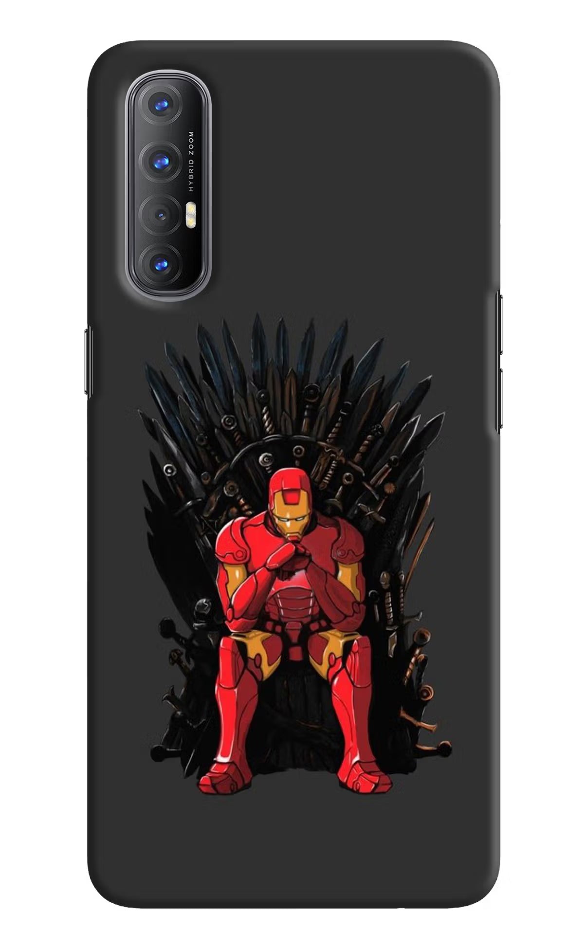 Ironman Throne Oppo Reno3 Pro Back Cover - Ironman Throne Oppo Reno3 Pro Hard Case Back Cover by Casekaro Ironman Throne Oppo Reno3 Pro Hard Case Back Cover by Casekaro