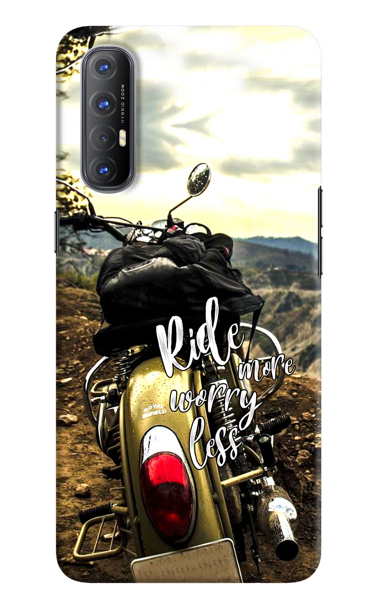 Ride More Worry Less Oppo Reno3 Pro Back Cover - Ride More Worry Less Oppo Reno3 Pro Hard Case Back Cover by Casekaro Ride More Worry Less Oppo Reno3 Pro Hard Case Back Cover by Casekaro