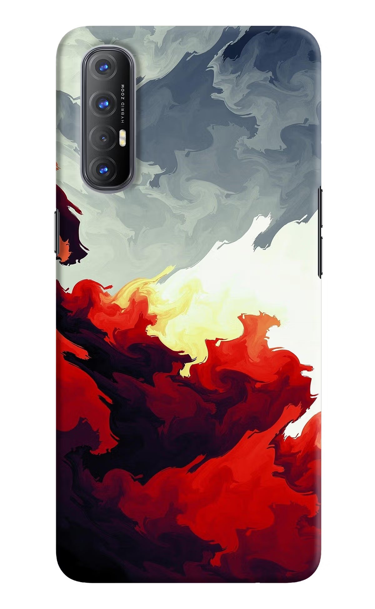 Fire Cloud Oppo Reno3 Pro Back Cover - Fire Cloud Oppo Reno3 Pro Hard Case Back Cover by Casekaro Fire Cloud Oppo Reno3 Pro Hard Case Back Cover by Casekaro