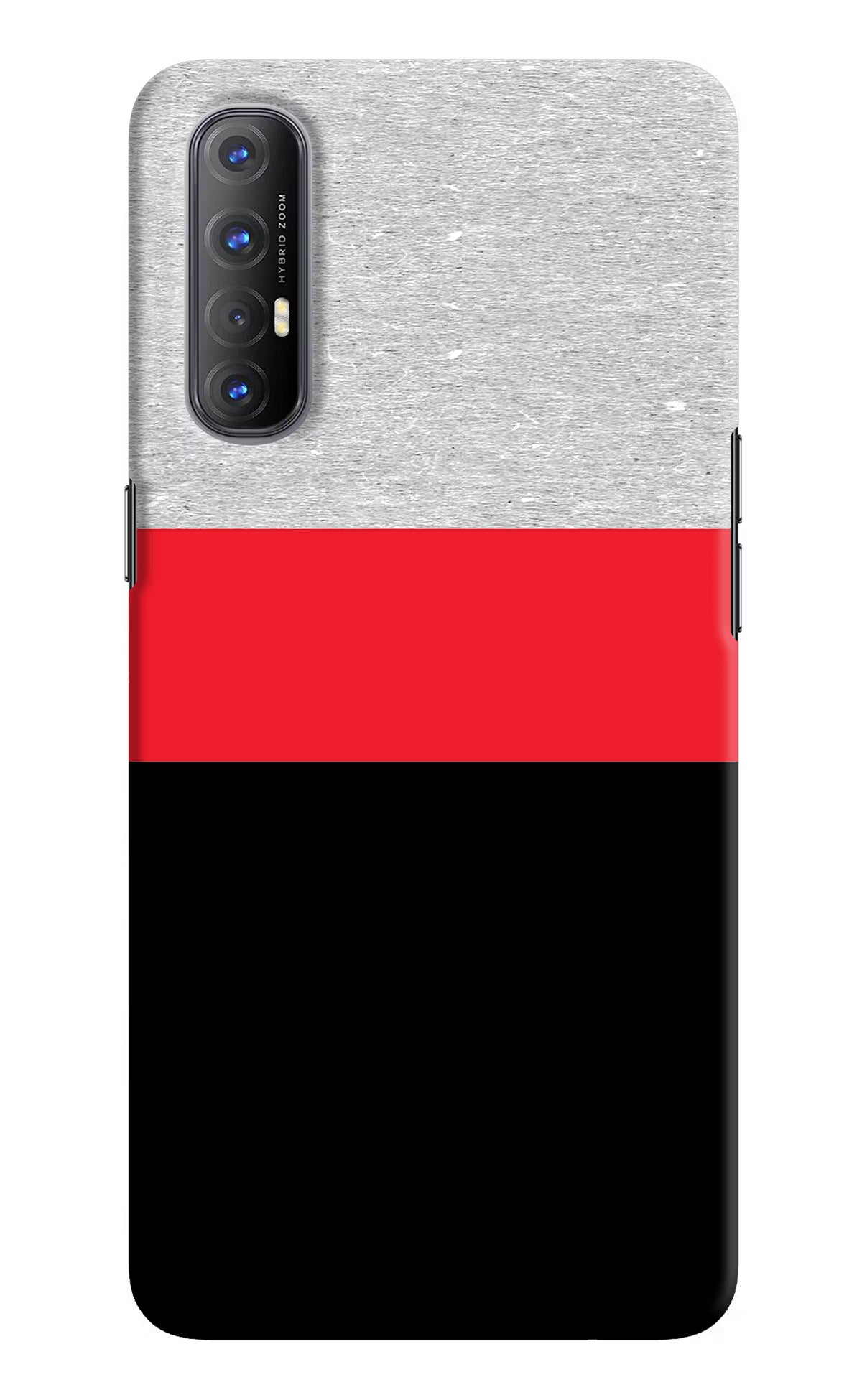 Tri Color Pattern Oppo Reno3 Pro Back Cover - Tri Color Pattern Oppo Reno3 Pro Hard Case Back Cover by Casekaro Tri Color Pattern Oppo Reno3 Pro Hard Case Back Cover by Casekaro