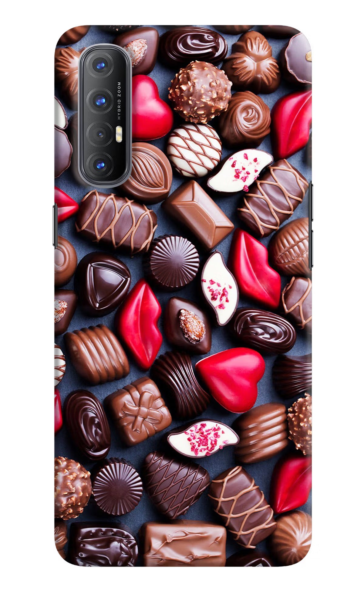 Chocolates Oppo Reno3 Pro Back Cover - Chocolates Oppo Reno3 Pro Hard Case Back Cover by Casekaro Chocolates Oppo Reno3 Pro Hard Case Back Cover by Casekaro