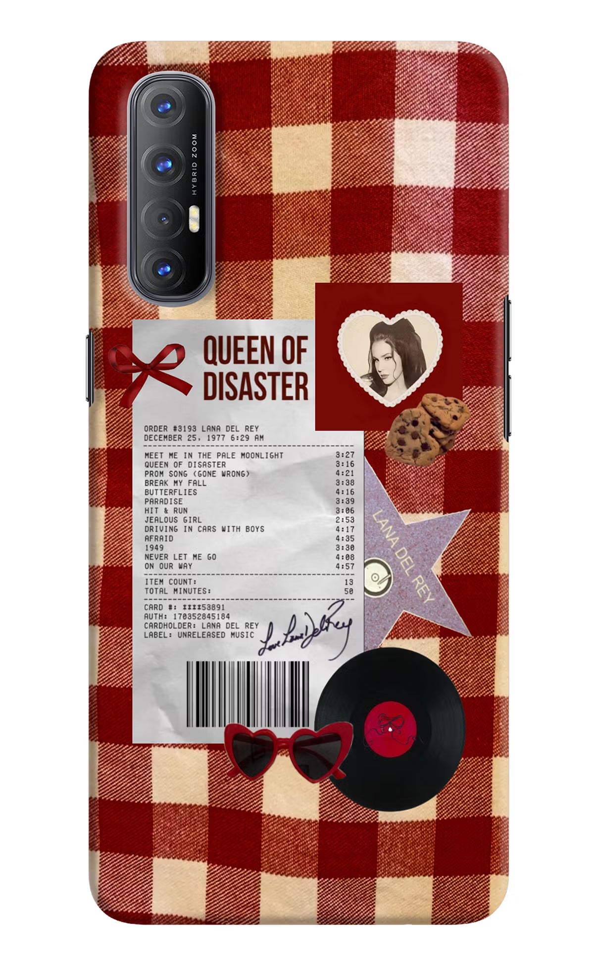 Queen of Disaster Oppo Reno3 Pro Back Cover - Queen of Disaster Oppo Reno3 Pro Hard Case Back Cover by Casekaro Queen of Disaster Oppo Reno3 Pro Hard Case Back Cover by Casekaro