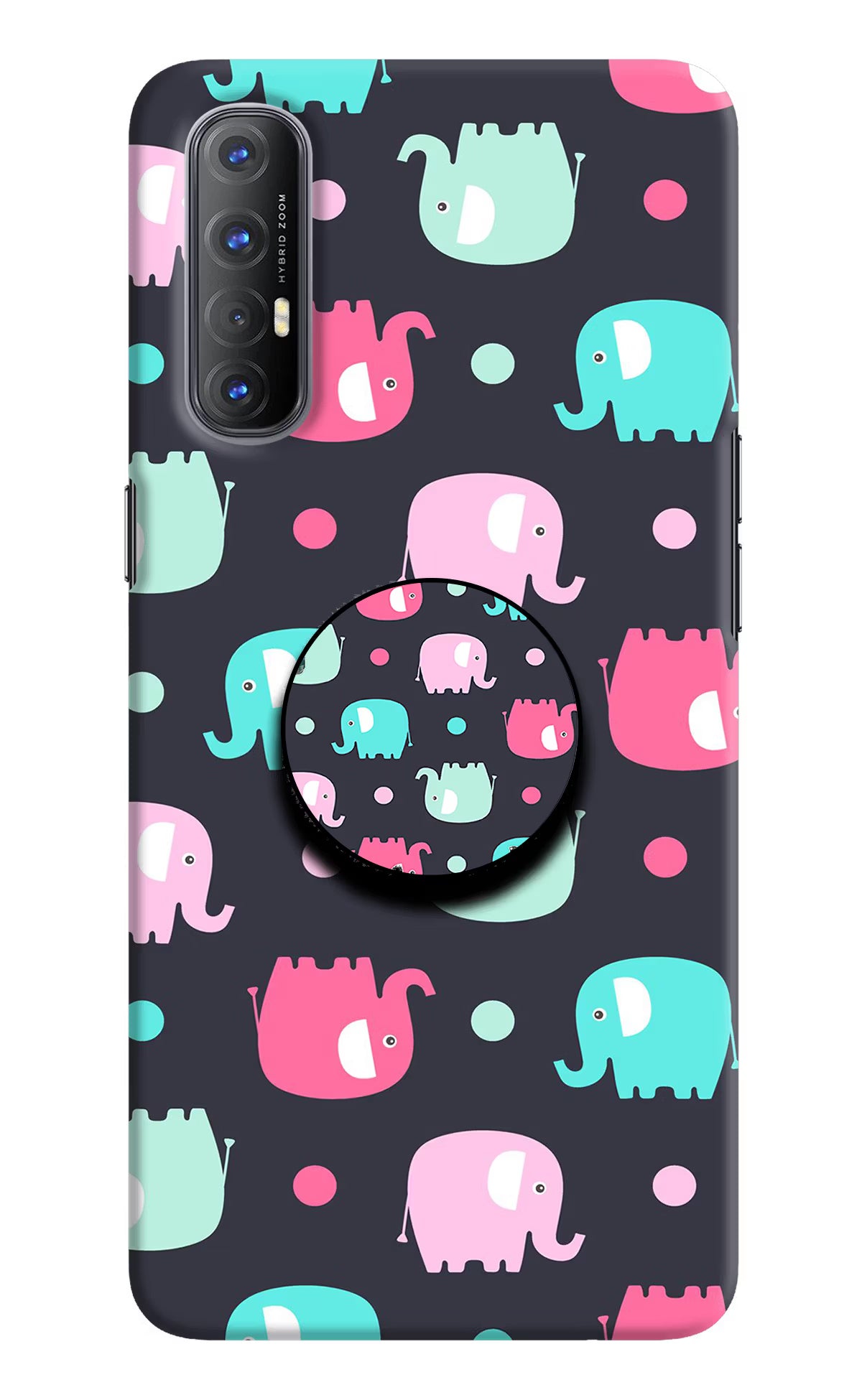 Baby Elephants Oppo Reno3 Pro Pop Case - Baby Elephants Oppo Reno3 Pro Pop Case by Casekaro Baby Elephants Oppo Reno3 Pro Pop Case by Casekaro