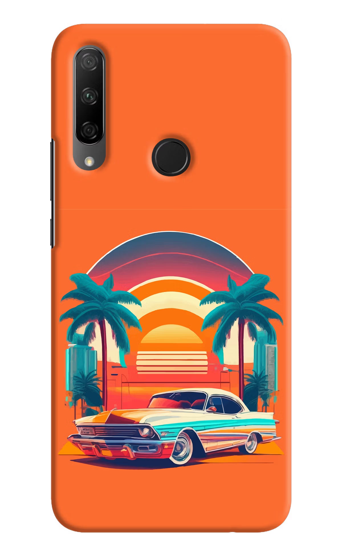 Palm Drive 80s Honor 9X Back Cover - Palm Drive 80s Honor 9X Hard Case Back Cover by Casekaro Palm Drive 80s Honor 9X Hard Case Back Cover by Casekaro