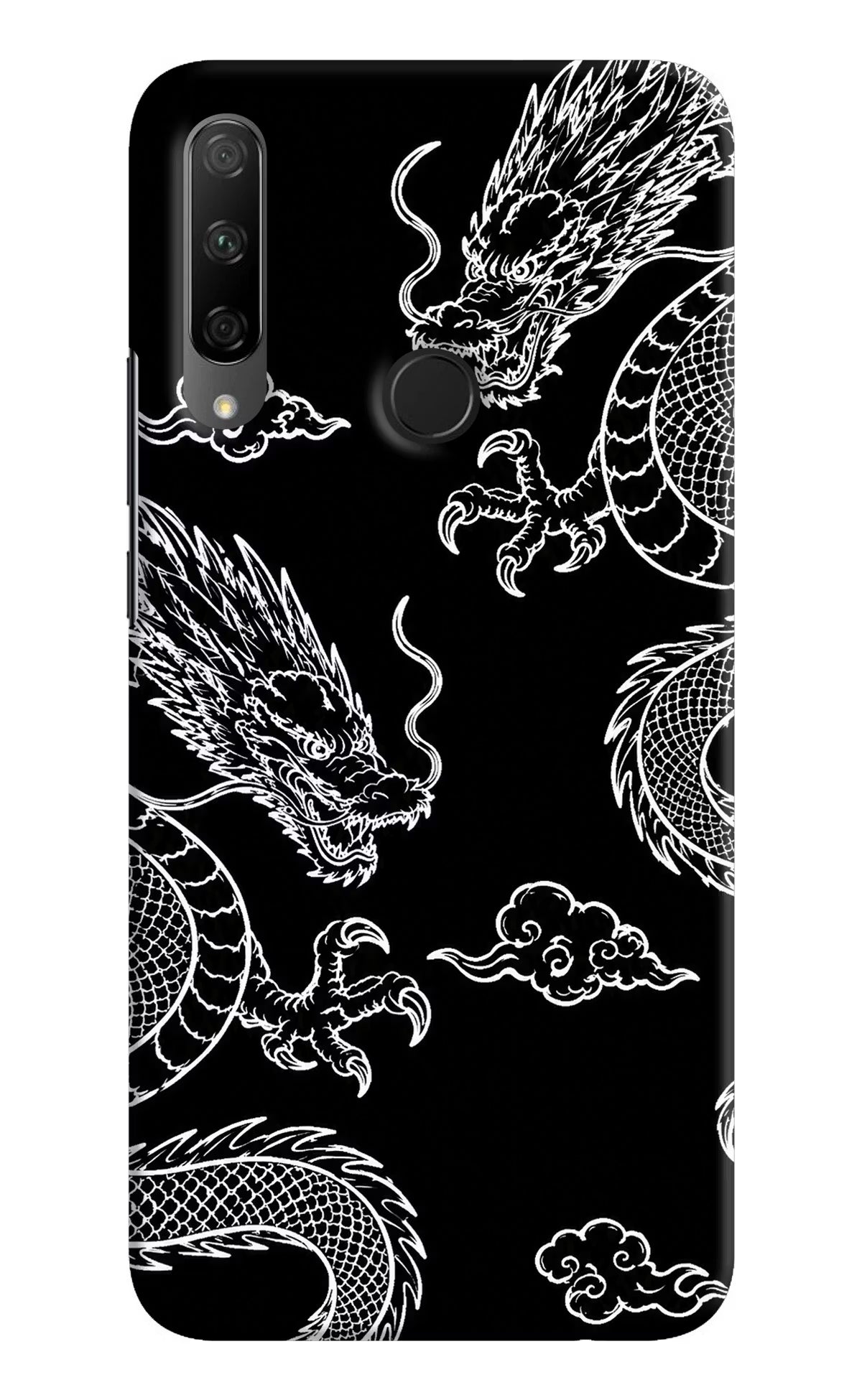 Twin Dragons Honor 9X Back Cover - Twin Dragons Honor 9X Hard Case Back Cover by Casekaro Twin Dragons Honor 9X Hard Case Back Cover by Casekaro