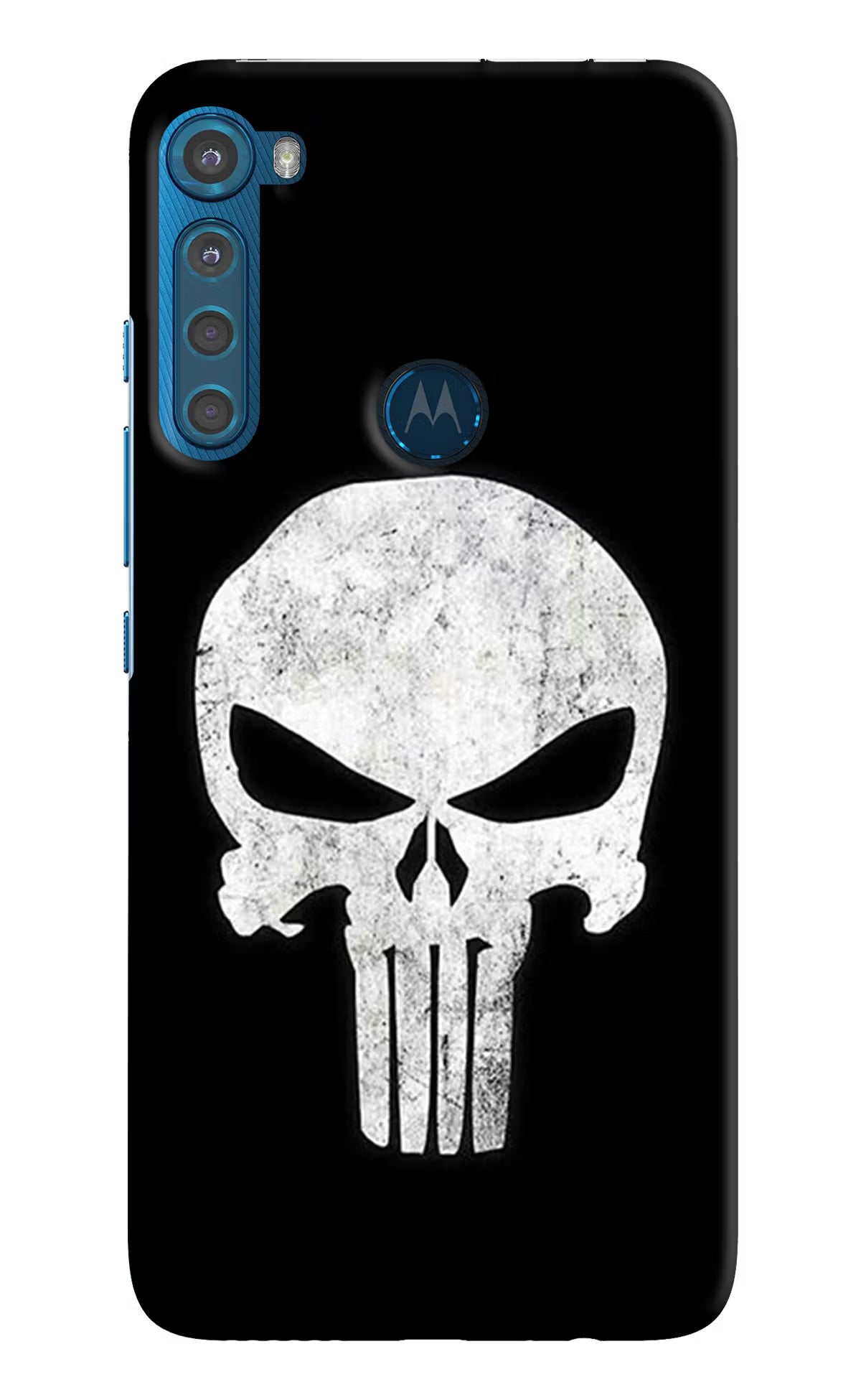 Punisher Skull Motorola One Fusion Plus Back Cover - Punisher Skull Motorola One Fusion Plus Hard Case Back Cover by Casekaro Punisher Skull Motorola One Fusion Plus Hard Case Back Cover by Casekaro