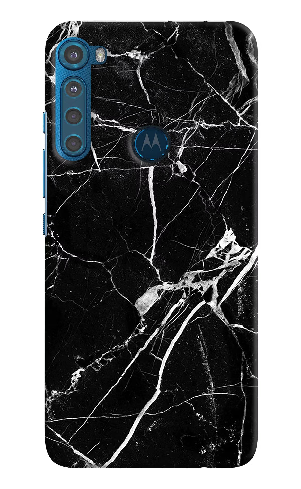 Black Marble Pattern Motorola One Fusion Plus Back Cover - Black Marble Pattern Motorola One Fusion Plus Hard Case Back Cover by Casekaro Black Marble Pattern Motorola One Fusion Plus Hard Case Back Cover by Casekaro