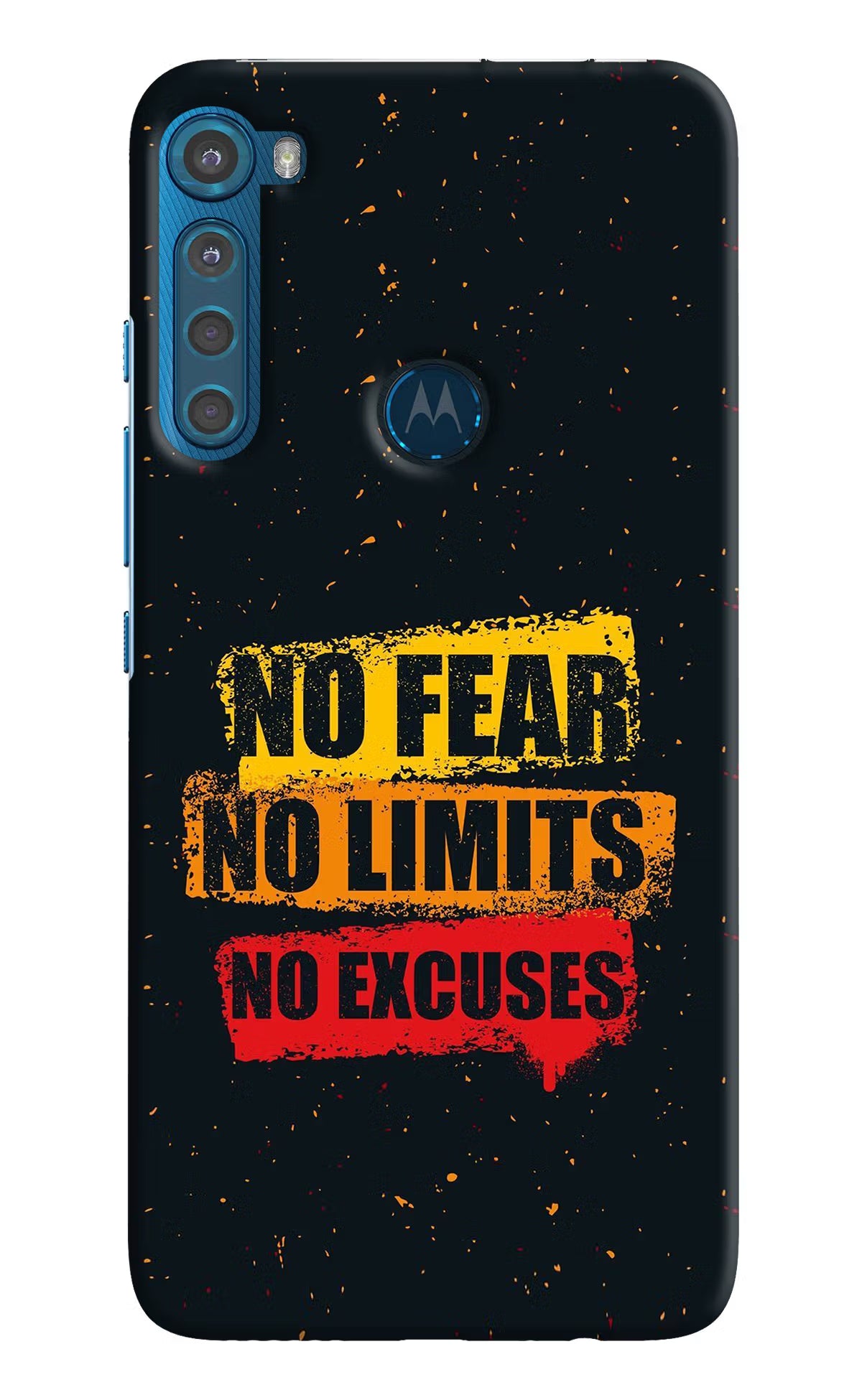 No Fear No Limits No Excuse Motorola One Fusion Plus Back Cover - No Fear No Limits No Excuse Motorola One Fusion Plus Hard Case Back Cover by Casekaro No Fear No Limits No Excuse Motorola One Fusion Plus Hard Case Back Cover by Casekaro