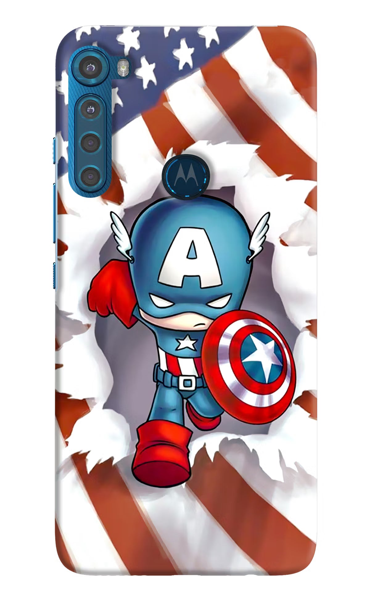 Captain America Motorola One Fusion Plus Back Cover - Captain America Motorola One Fusion Plus Hard Case Back Cover by Casekaro Captain America Motorola One Fusion Plus Hard Case Back Cover by Casekaro