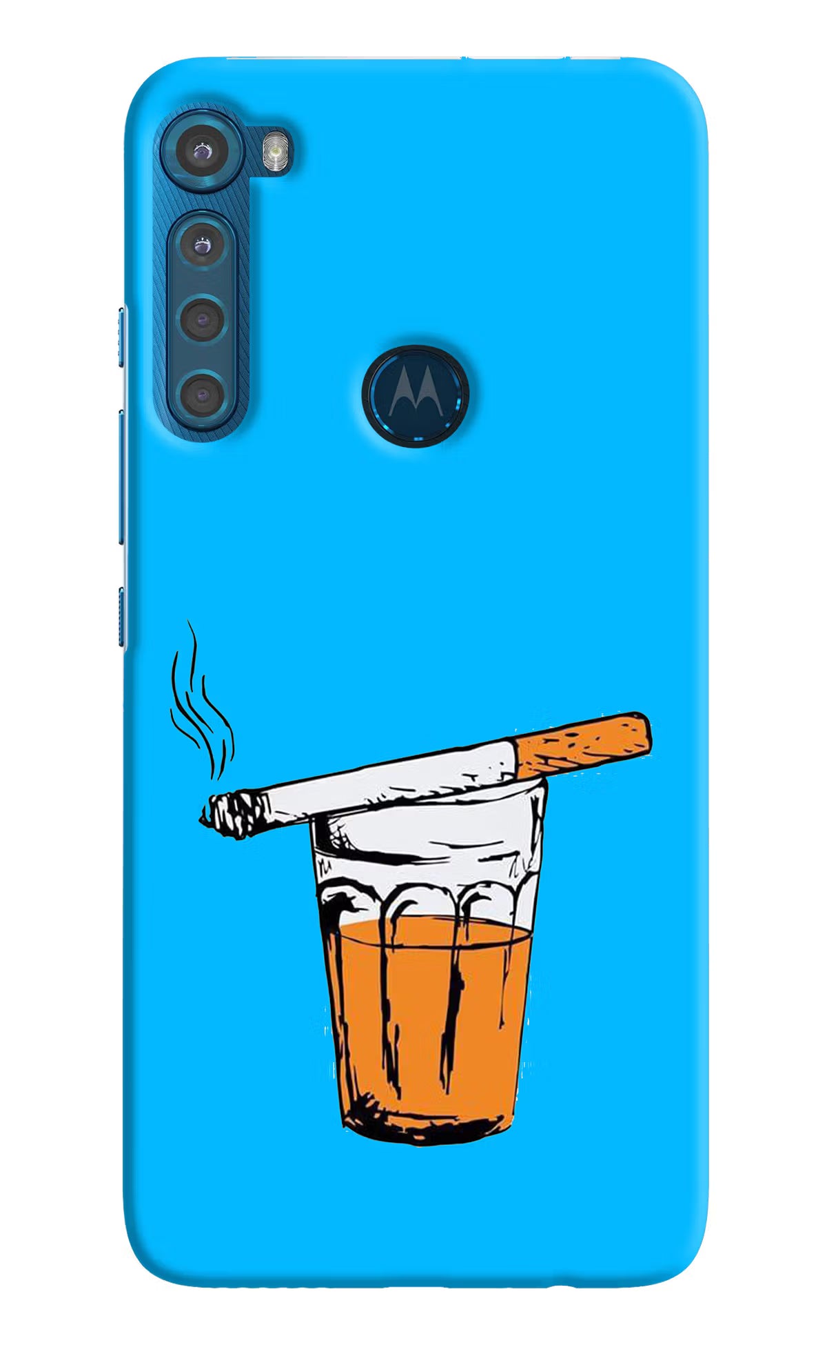 Chai Sutta Motorola One Fusion Plus Back Cover - Chai Sutta Motorola One Fusion Plus Hard Case Back Cover by Casekaro Chai Sutta Motorola One Fusion Plus Hard Case Back Cover by Casekaro