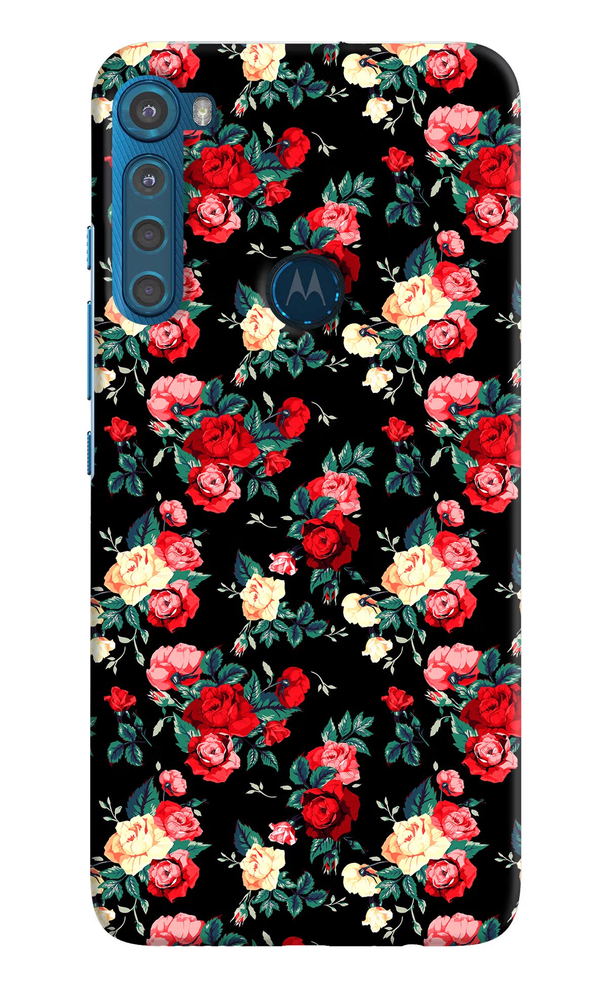 Rose Pattern Motorola One Fusion Plus Back Cover - Rose Pattern Motorola One Fusion Plus Hard Case Back Cover by Casekaro Rose Pattern Motorola One Fusion Plus Hard Case Back Cover by Casekaro