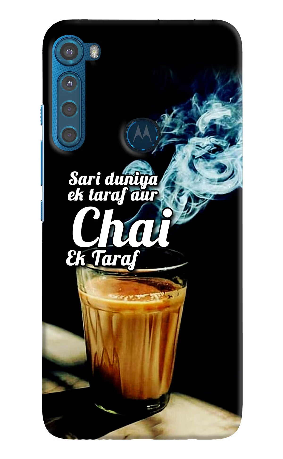 Chai Ek Taraf Quote Motorola One Fusion Plus Back Cover - Chai Ek Taraf Quote Motorola One Fusion Plus Hard Case Back Cover by Casekaro Chai Ek Taraf Quote Motorola One Fusion Plus Hard Case Back Cover by Casekaro