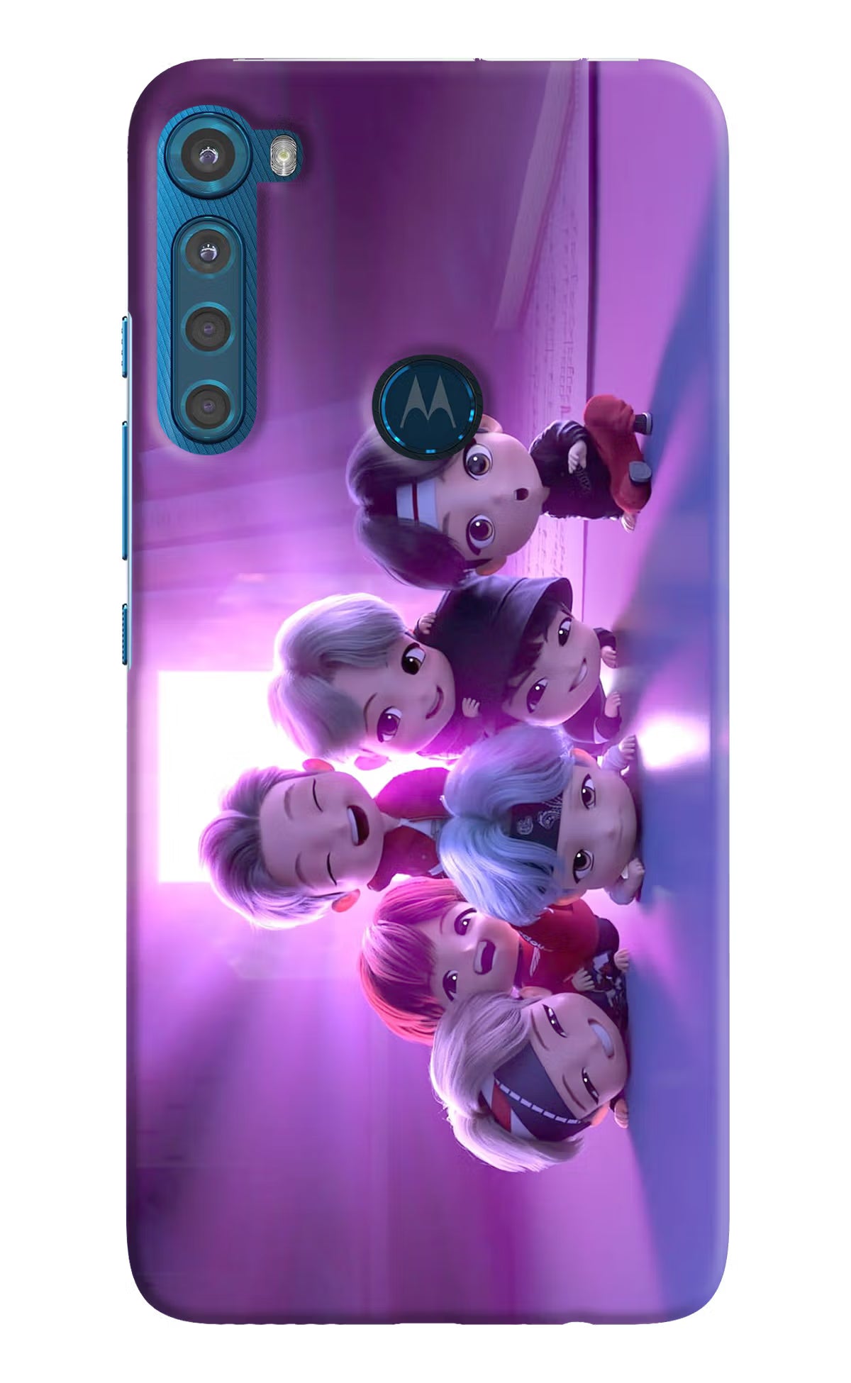 BTS Chibi Motorola One Fusion Plus Back Cover - BTS Chibi Motorola One Fusion Plus Hard Case Back Cover by Casekaro BTS Chibi Motorola One Fusion Plus Hard Case Back Cover by Casekaro
