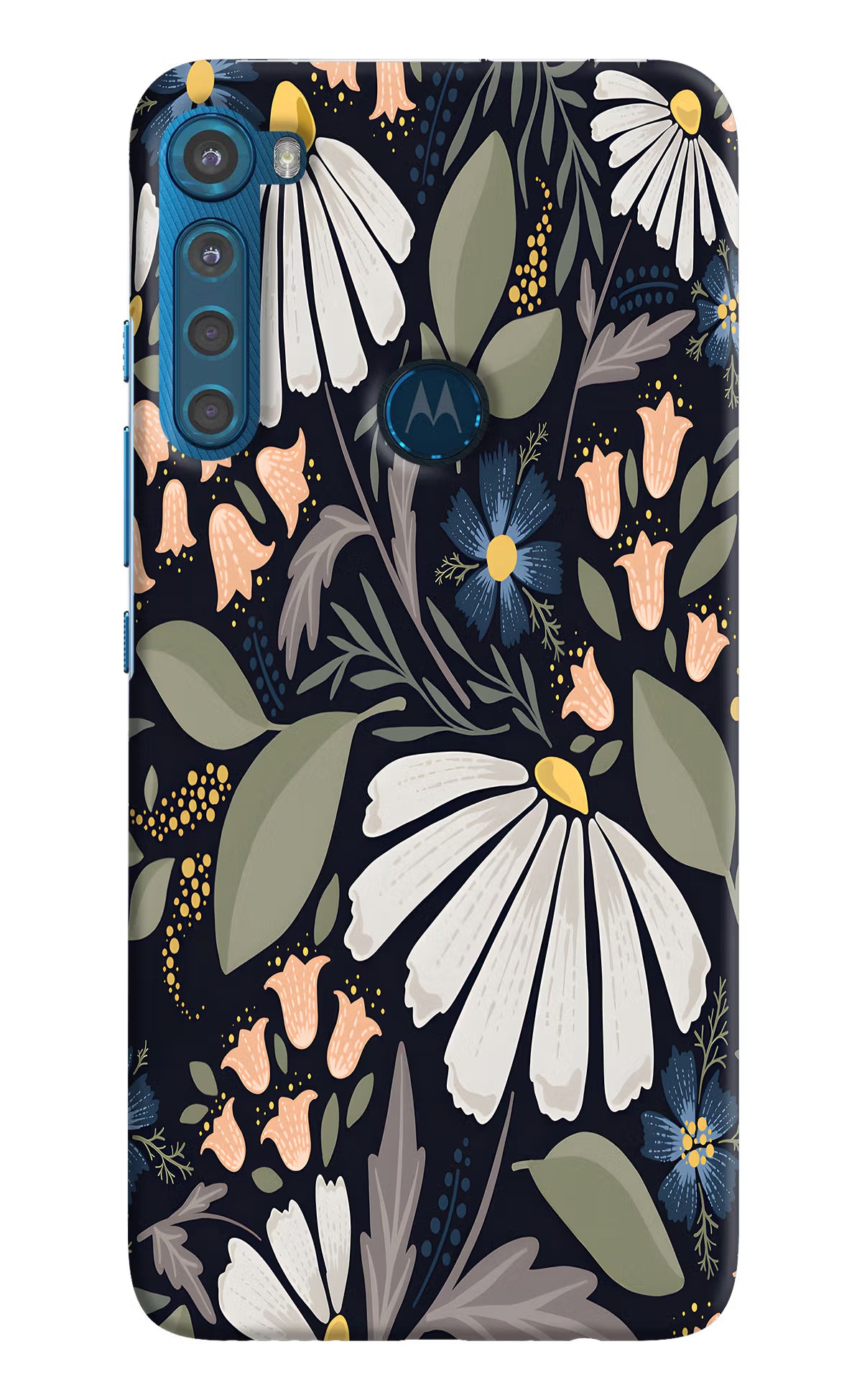 Flowers Art Motorola One Fusion Plus Back Cover - Flowers Art Motorola One Fusion Plus Hard Case Back Cover by Casekaro Flowers Art Motorola One Fusion Plus Hard Case Back Cover by Casekaro