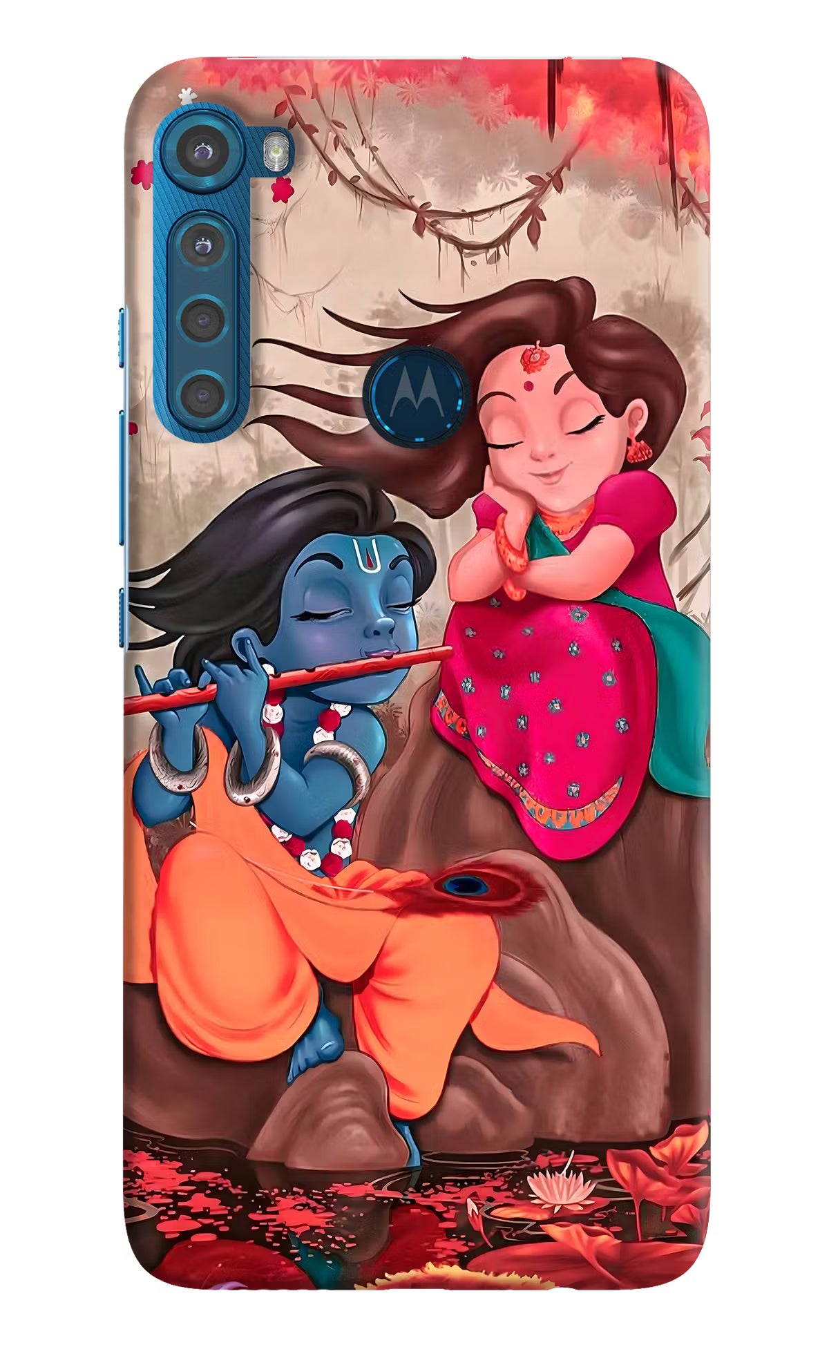 Radhe Krishna Motorola One Fusion Plus Back Cover - Radhe Krishna Motorola One Fusion Plus Hard Case Back Cover by Casekaro Radhe Krishna Motorola One Fusion Plus Hard Case Back Cover by Casekaro