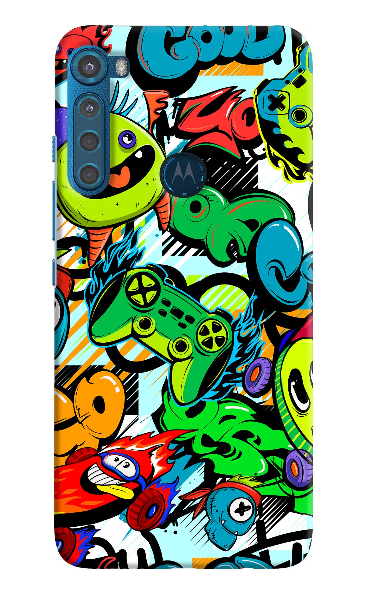 Game Doodle Motorola One Fusion Plus Back Cover - Game Doodle Motorola One Fusion Plus Hard Case Back Cover by Casekaro Game Doodle Motorola One Fusion Plus Hard Case Back Cover by Casekaro