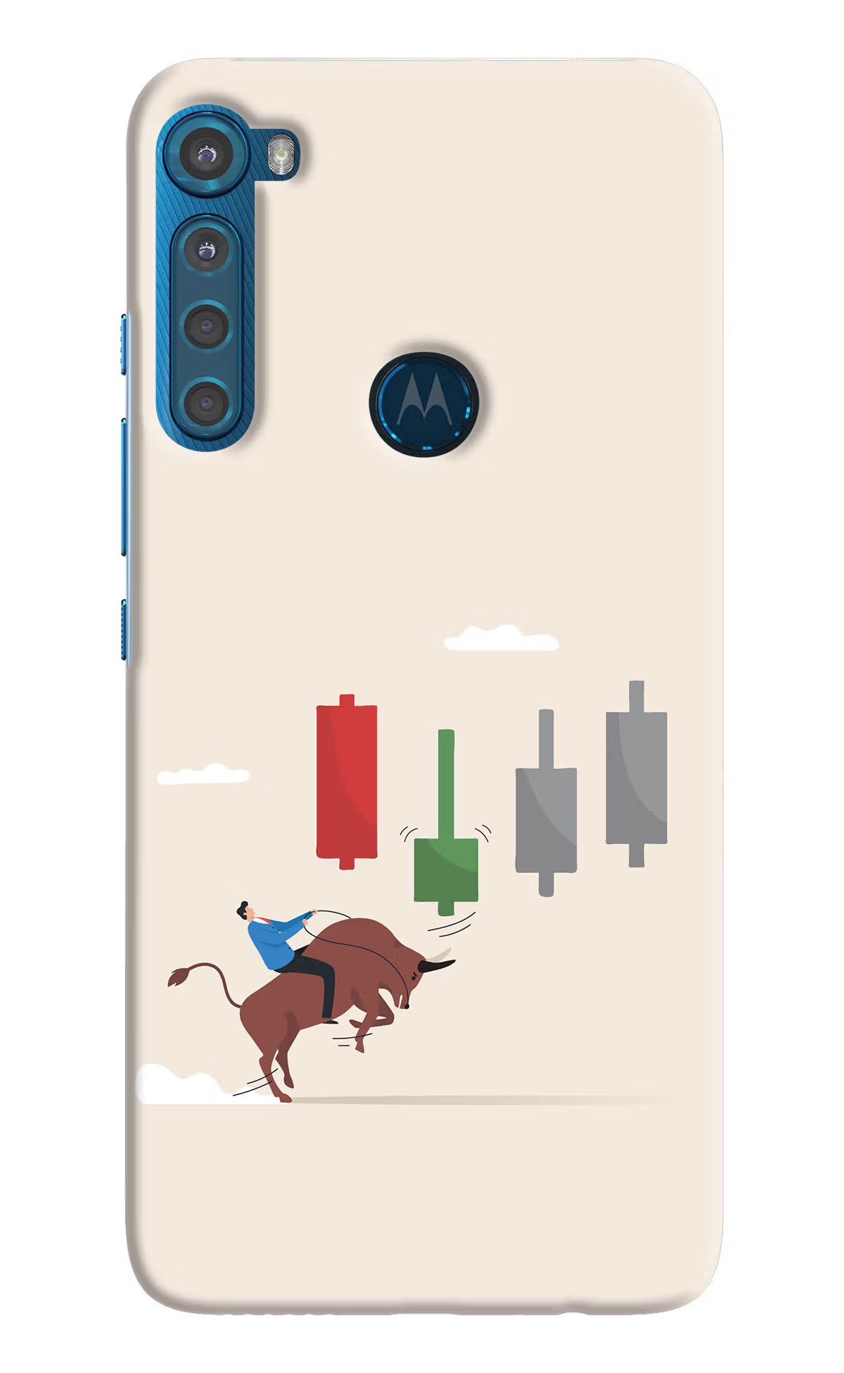 Bull Trading Momentum Motorola One Fusion Plus Back Cover - Bull Trading Momentum Motorola One Fusion Plus Hard Case Back Cover by Casekaro Bull Trading Momentum Motorola One Fusion Plus Hard Case Back Cover by Casekaro