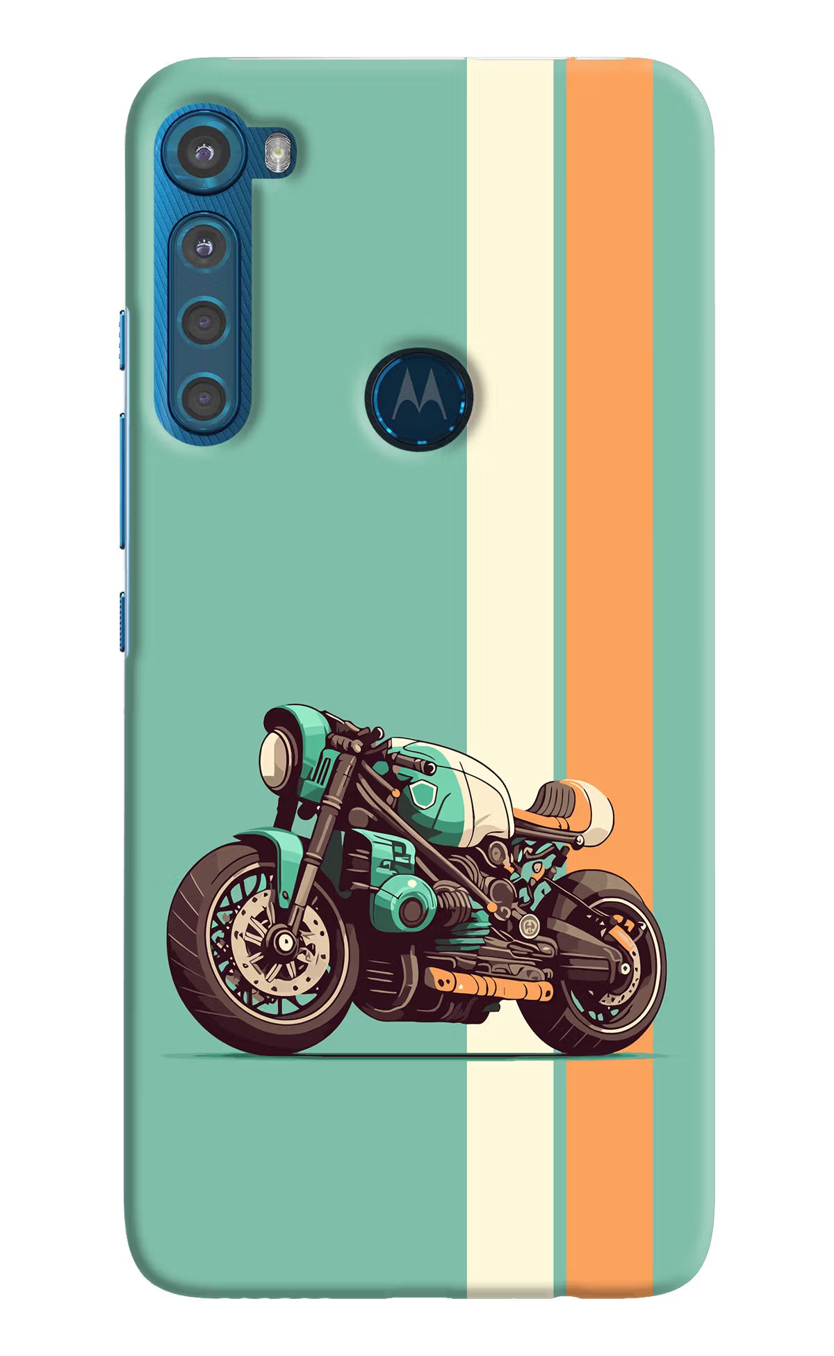 Striped Moto Drift Motorola One Fusion Plus Back Cover - Striped Moto Drift Motorola One Fusion Plus Hard Case Back Cover by Casekaro Striped Moto Drift Motorola One Fusion Plus Hard Case Back Cover by Casekaro