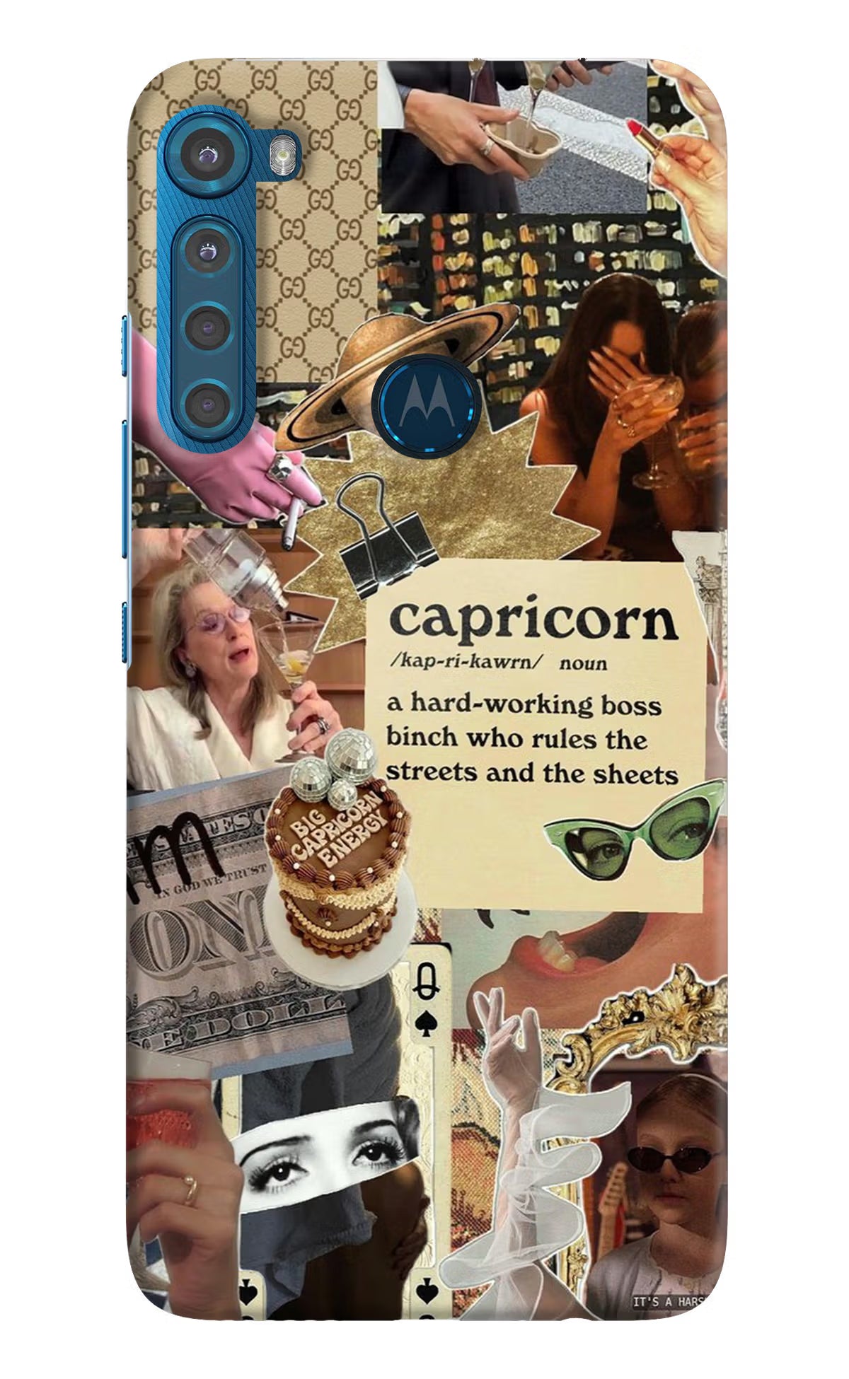 Capricorn Zodiac Motorola One Fusion Plus Back Cover - Capricorn Zodiac Motorola One Fusion Plus Hard Case Back Cover by Casekaro Capricorn Zodiac Motorola One Fusion Plus Hard Case Back Cover by Casekaro