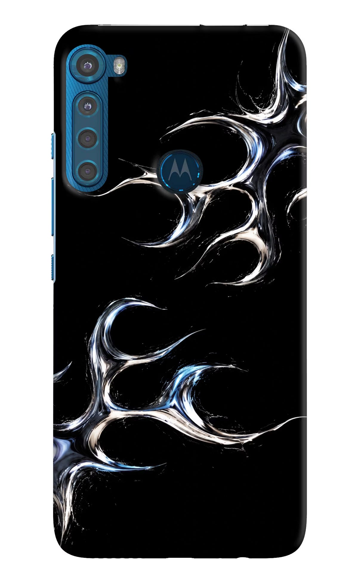 Chrome Tribal Motorola One Fusion Plus Back Cover - Chrome Tribal Motorola One Fusion Plus Hard Case Back Cover by Casekaro Chrome Tribal Motorola One Fusion Plus Hard Case Back Cover by Casekaro