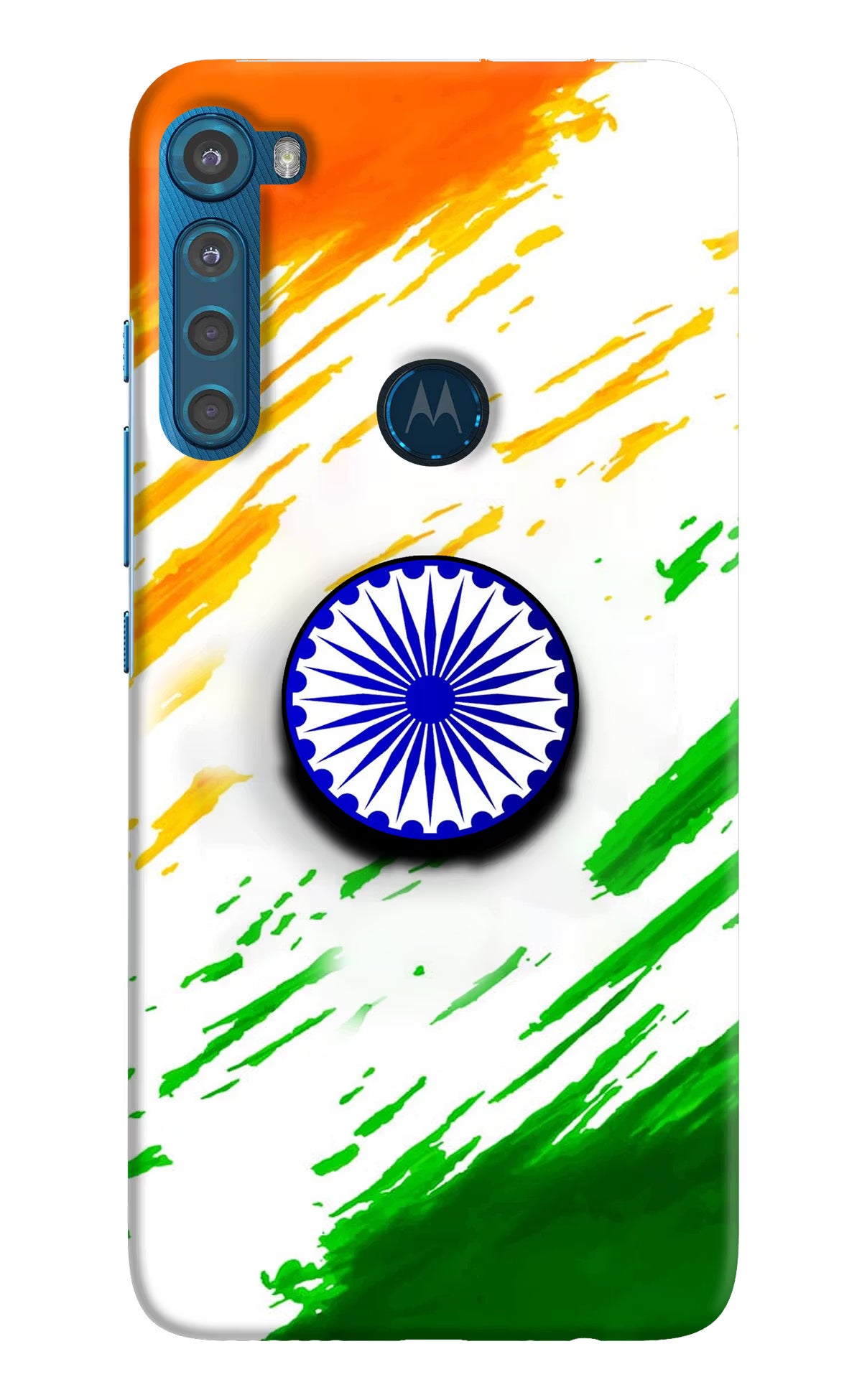 Indian Flag Ashoka Chakra Motorola One Fusion Plus Pop Case - Indian Flag Ashoka Chakra Motorola One Fusion Plus Pop Case by Casekaro Indian Flag Ashoka Chakra Motorola One Fusion Plus Pop Case by Casekaro
