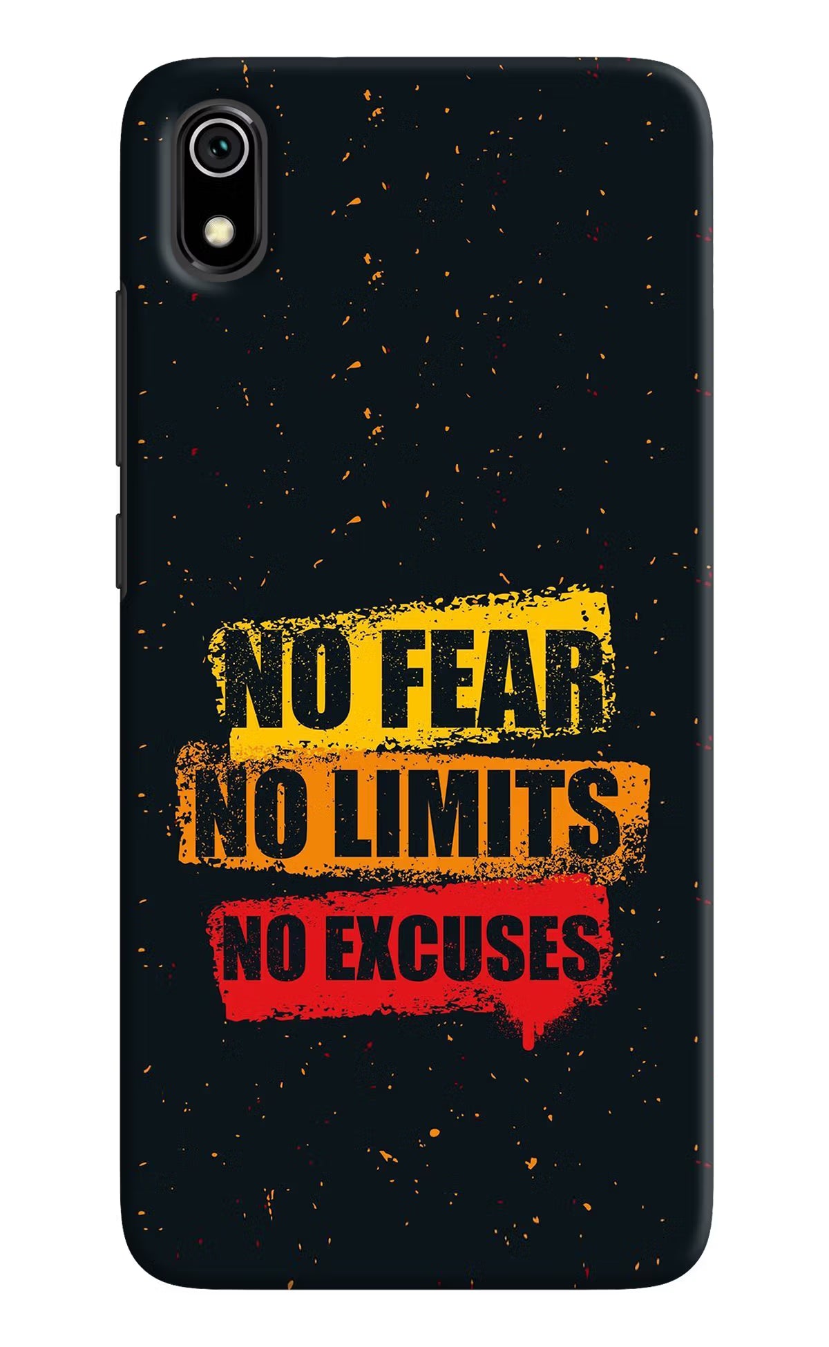 No Fear No Limits No Excuse Redmi 7A Back Cover - No Fear No Limits No Excuse Redmi 7A Hard Case Back Cover by Casekaro No Fear No Limits No Excuse Redmi 7A Hard Case Back Cover by Casekaro