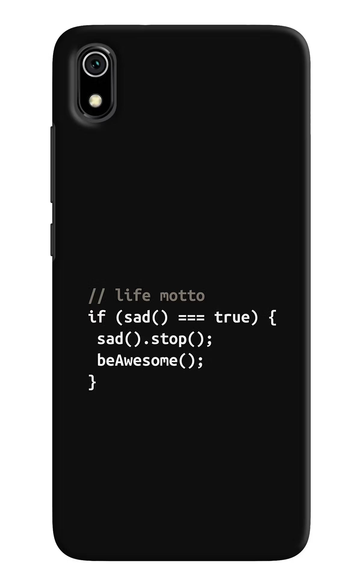 Life Motto Code Redmi 7A Back Cover - Life Motto Code Redmi 7A Hard Case Back Cover by Casekaro Life Motto Code Redmi 7A Hard Case Back Cover by Casekaro
