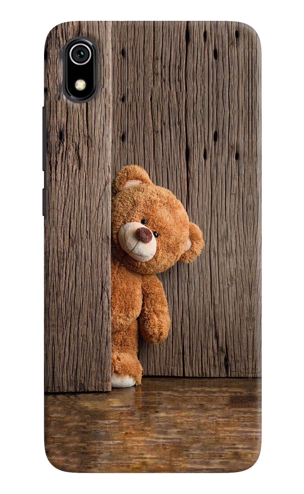 Teddy Wooden Redmi 7A Back Cover - Teddy Wooden Redmi 7A Hard Case Back Cover by Casekaro Teddy Wooden Redmi 7A Hard Case Back Cover by Casekaro