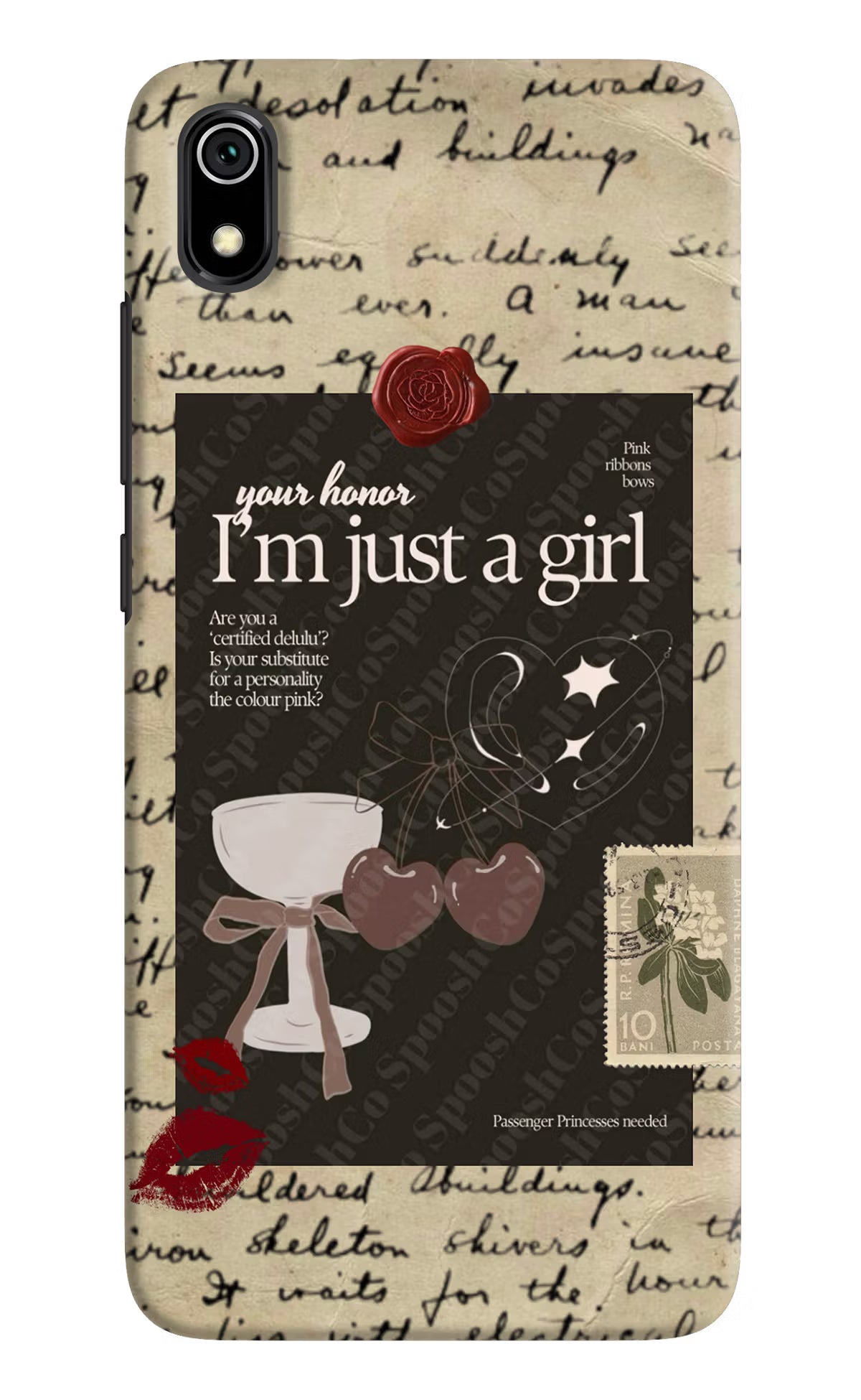 I am just a girl Redmi 7A Back Cover - I am just a girl Redmi 7A Hard Case Back Cover by Casekaro I am just a girl Redmi 7A Hard Case Back Cover by Casekaro