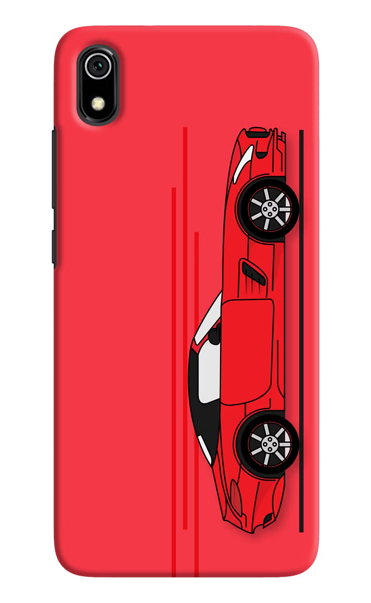 Red Velocity Redmi 7A Back Cover - Red Velocity Redmi 7A Hard Case Back Cover by Casekaro Red Velocity Redmi 7A Hard Case Back Cover by Casekaro