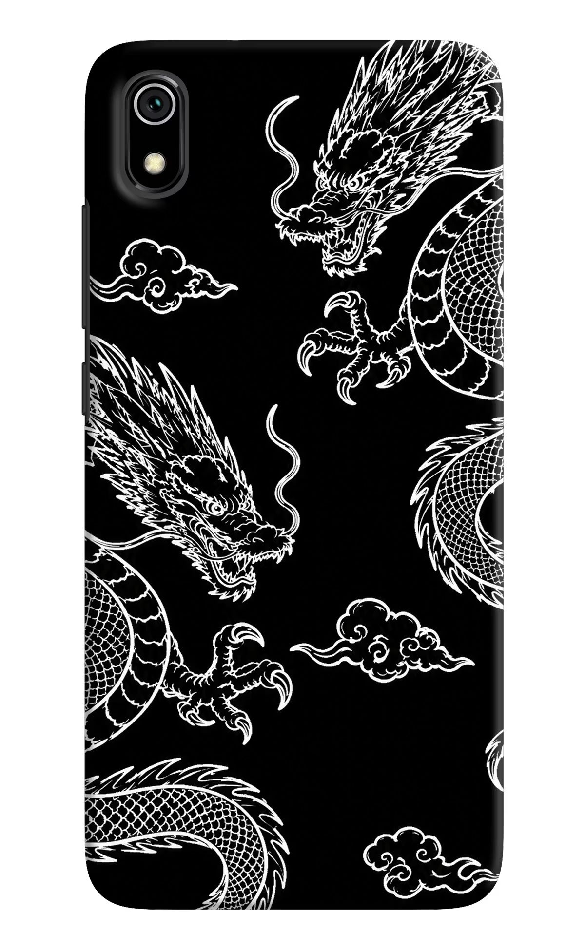 Twin Dragons Redmi 7A Back Cover - Twin Dragons Redmi 7A Hard Case Back Cover by Casekaro Twin Dragons Redmi 7A Hard Case Back Cover by Casekaro