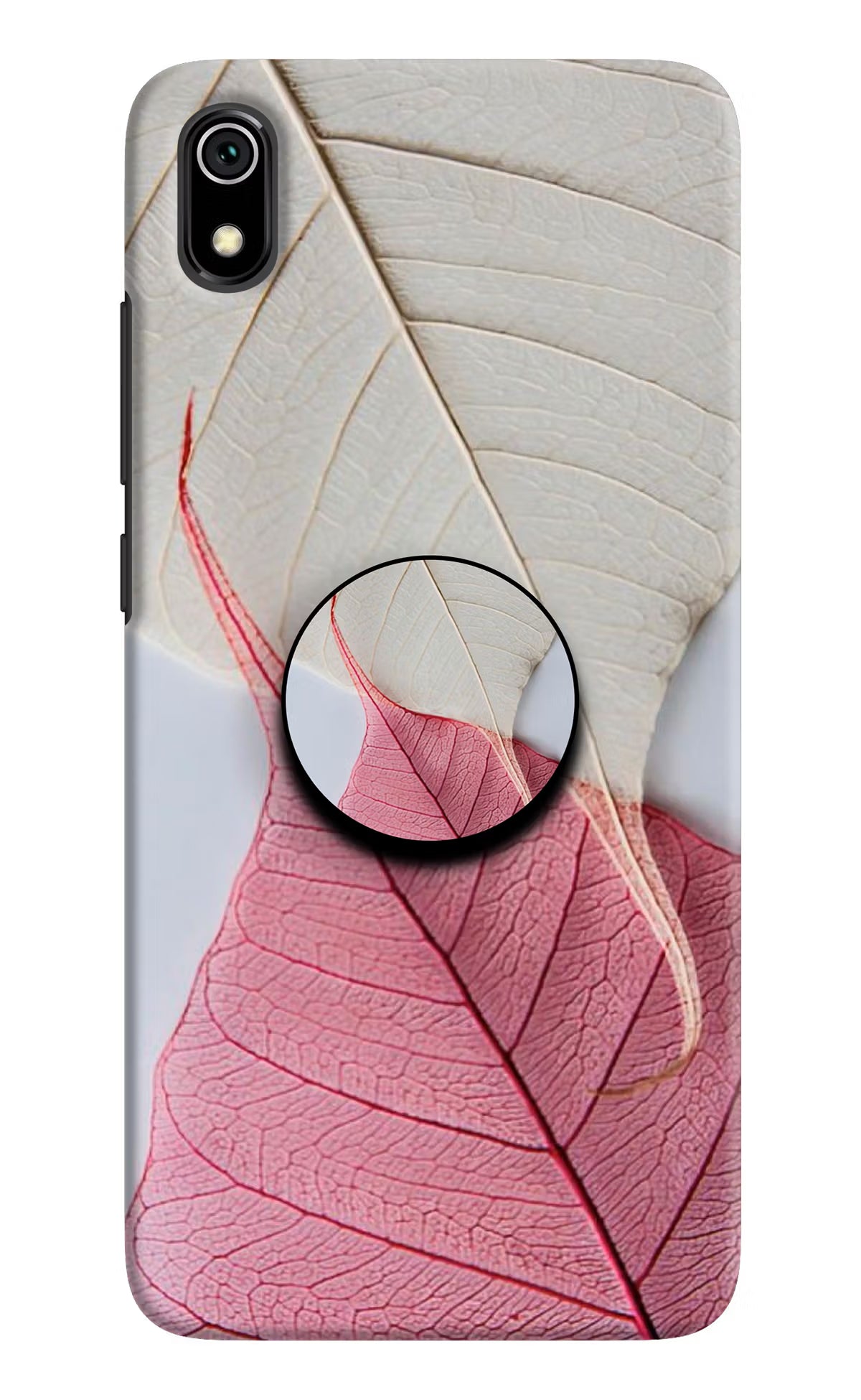 White Pink Leaf Redmi 7A Pop Case - White Pink Leaf Redmi 7A Pop Case by Casekaro White Pink Leaf Redmi 7A Pop Case by Casekaro