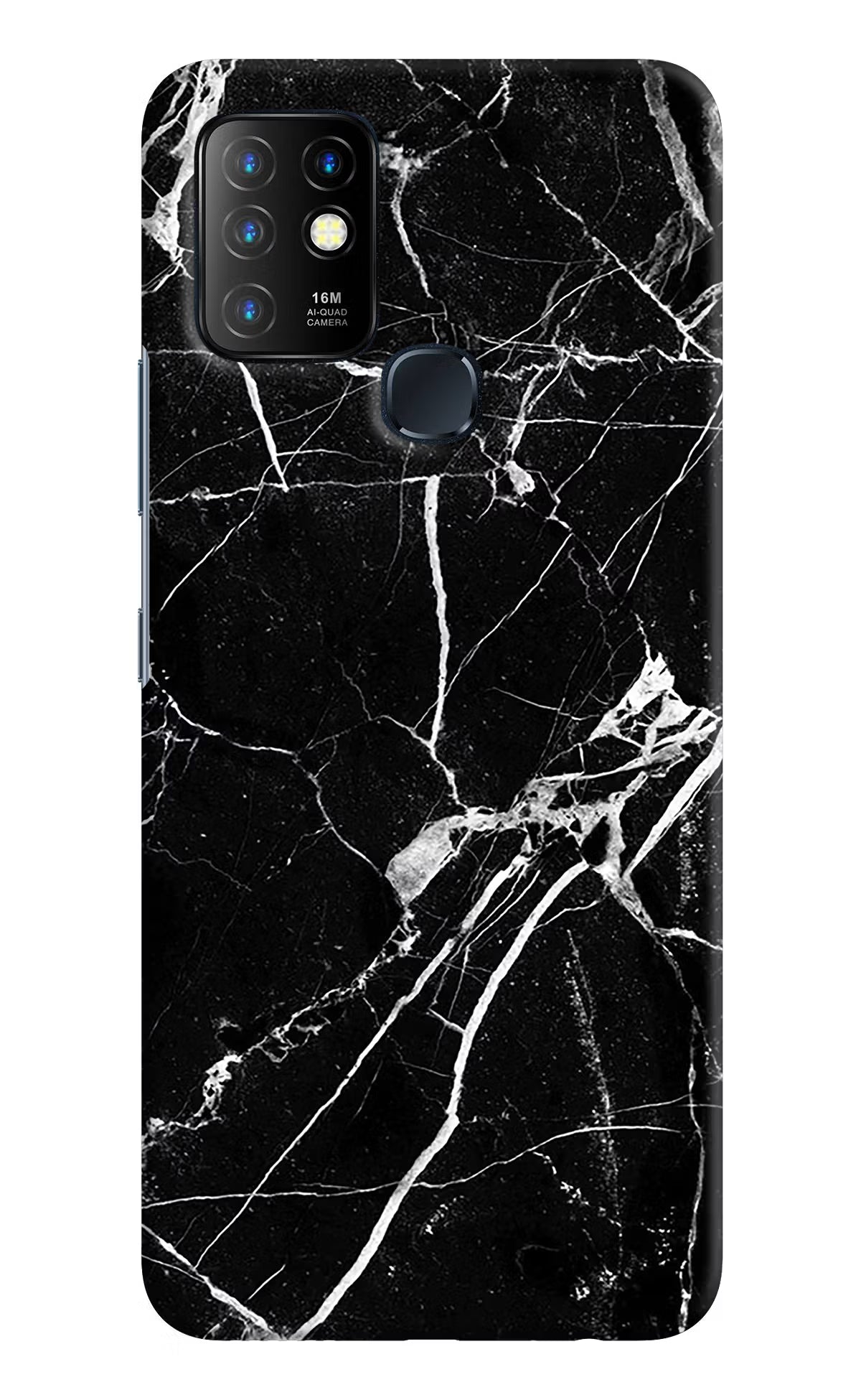 Black Marble Pattern Infinix Hot 10 Back Cover - Black Marble Pattern Infinix Hot 10 Hard Case Back Cover by Casekaro Black Marble Pattern Infinix Hot 10 Hard Case Back Cover by Casekaro
