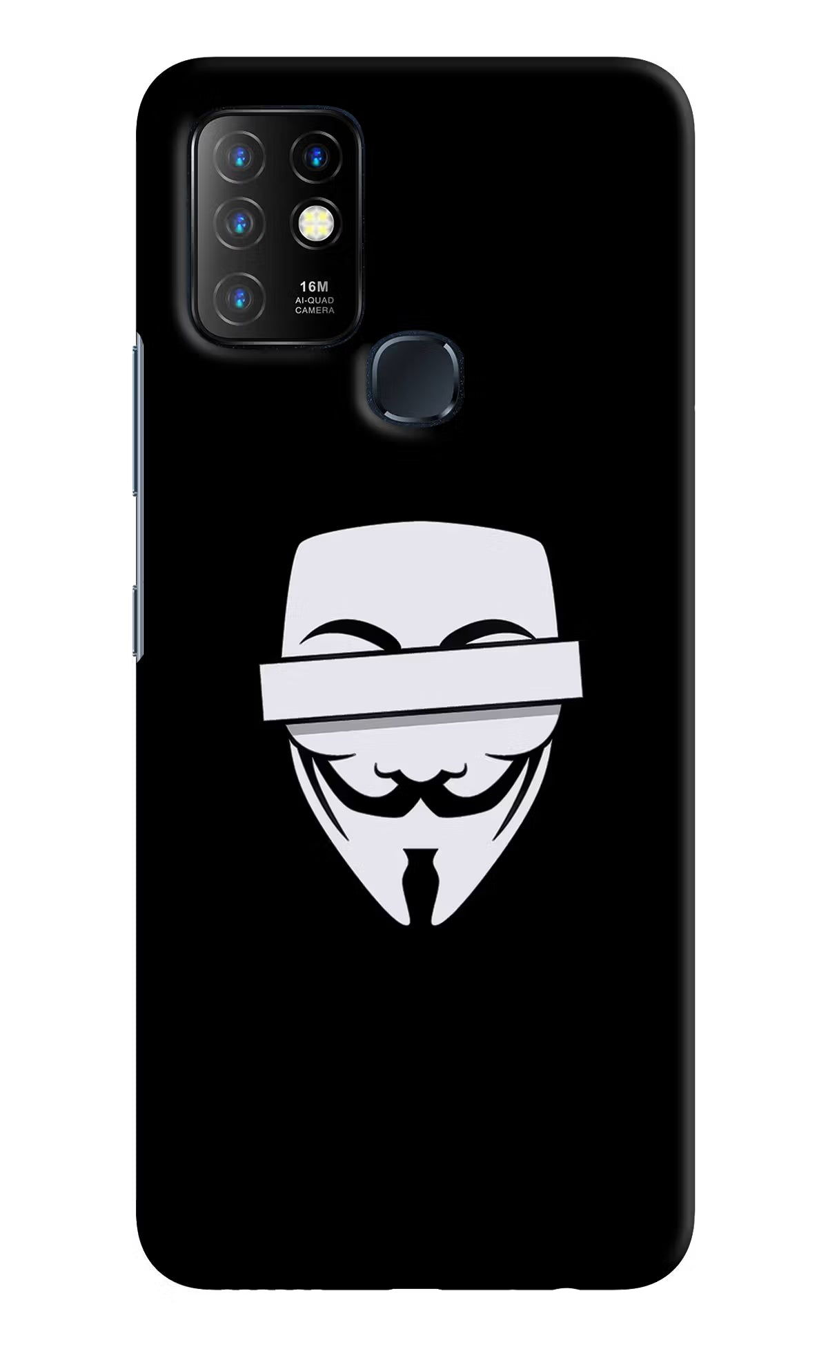 Anonymous Face Infinix Hot 10 Back Cover - Anonymous Face Infinix Hot 10 Hard Case Back Cover by Casekaro Anonymous Face Infinix Hot 10 Hard Case Back Cover by Casekaro