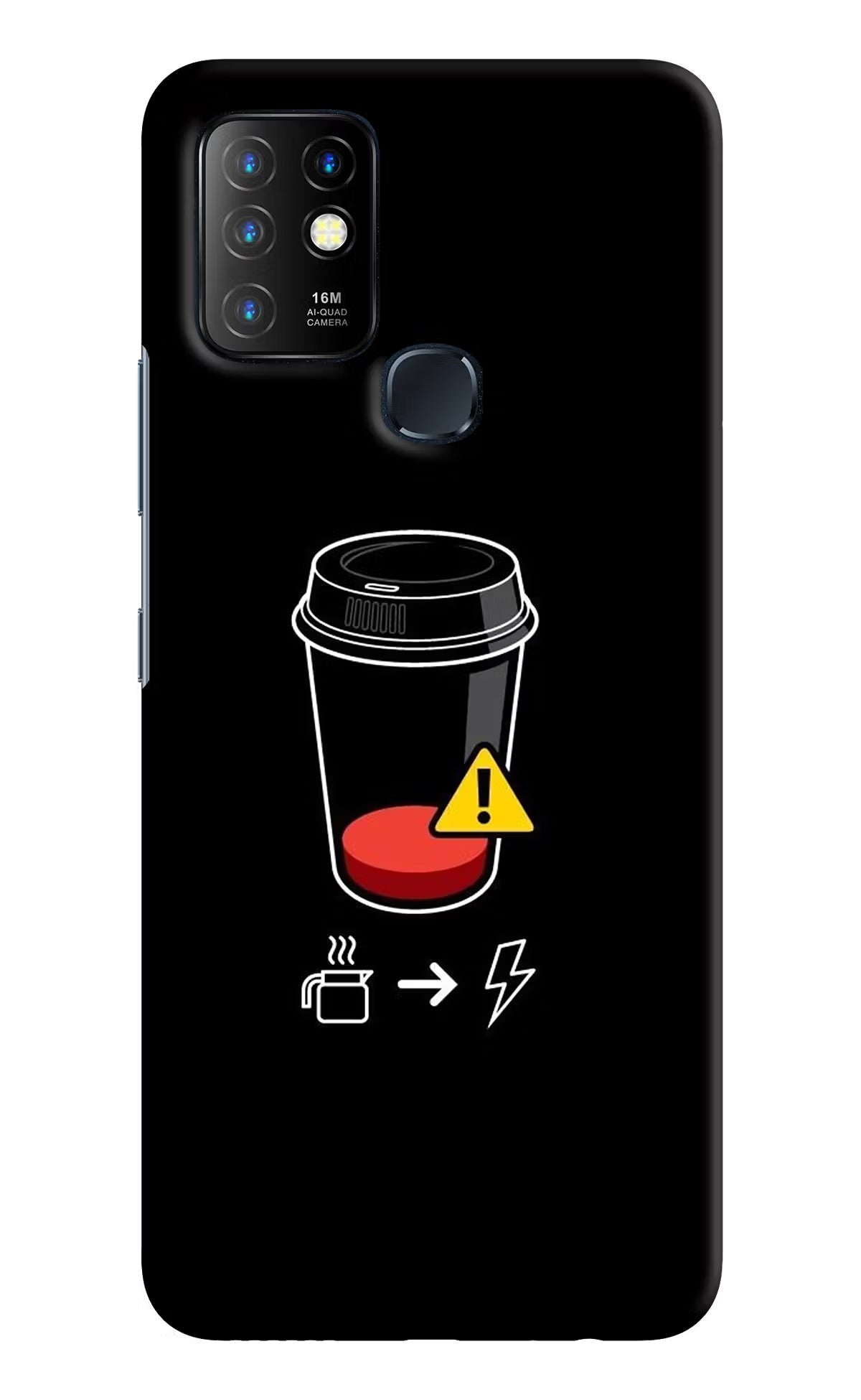 Coffee Infinix Hot 10 Back Cover - Coffee Infinix Hot 10 Hard Case Back Cover by Casekaro Coffee Infinix Hot 10 Hard Case Back Cover by Casekaro