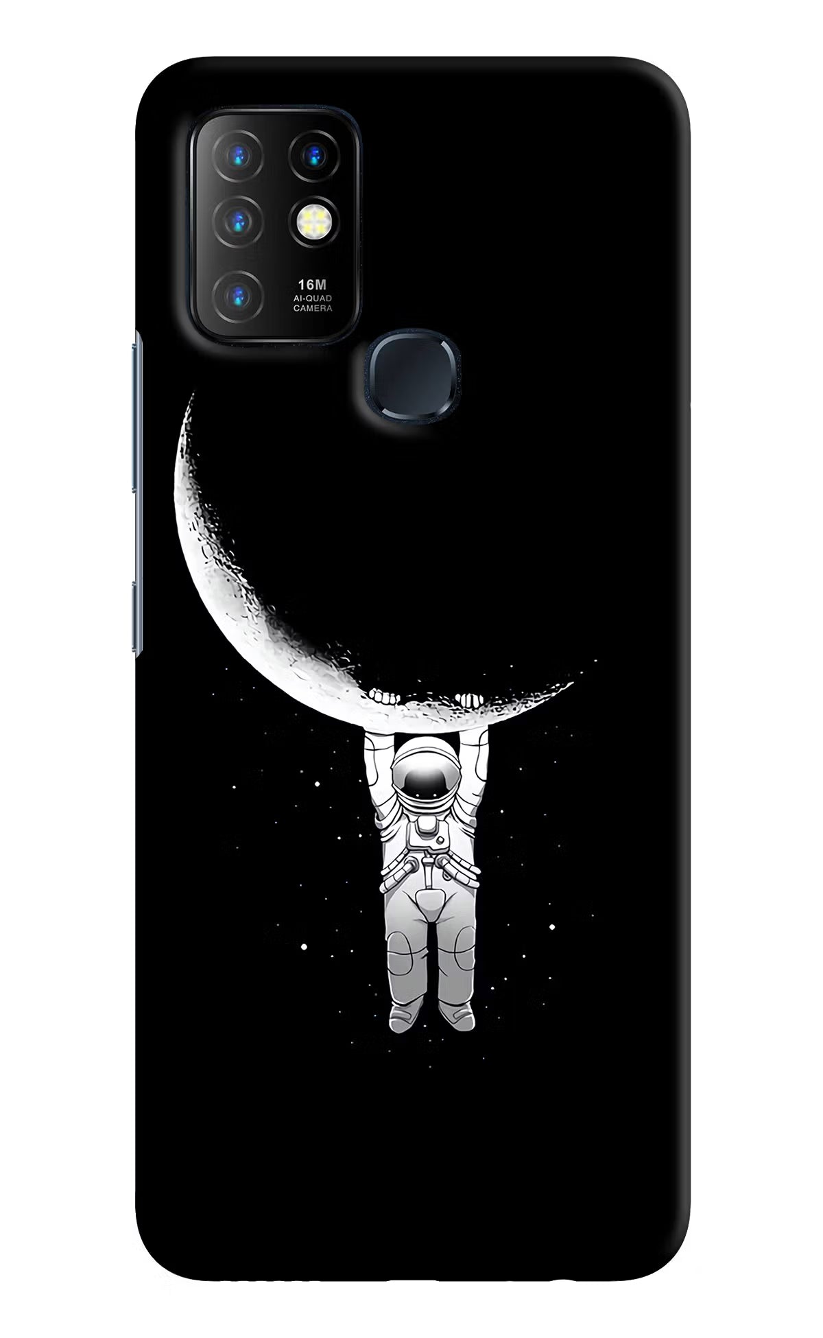 Moon Space Infinix Hot 10 Back Cover - Moon Space Infinix Hot 10 Hard Case Back Cover by Casekaro Moon Space Infinix Hot 10 Hard Case Back Cover by Casekaro