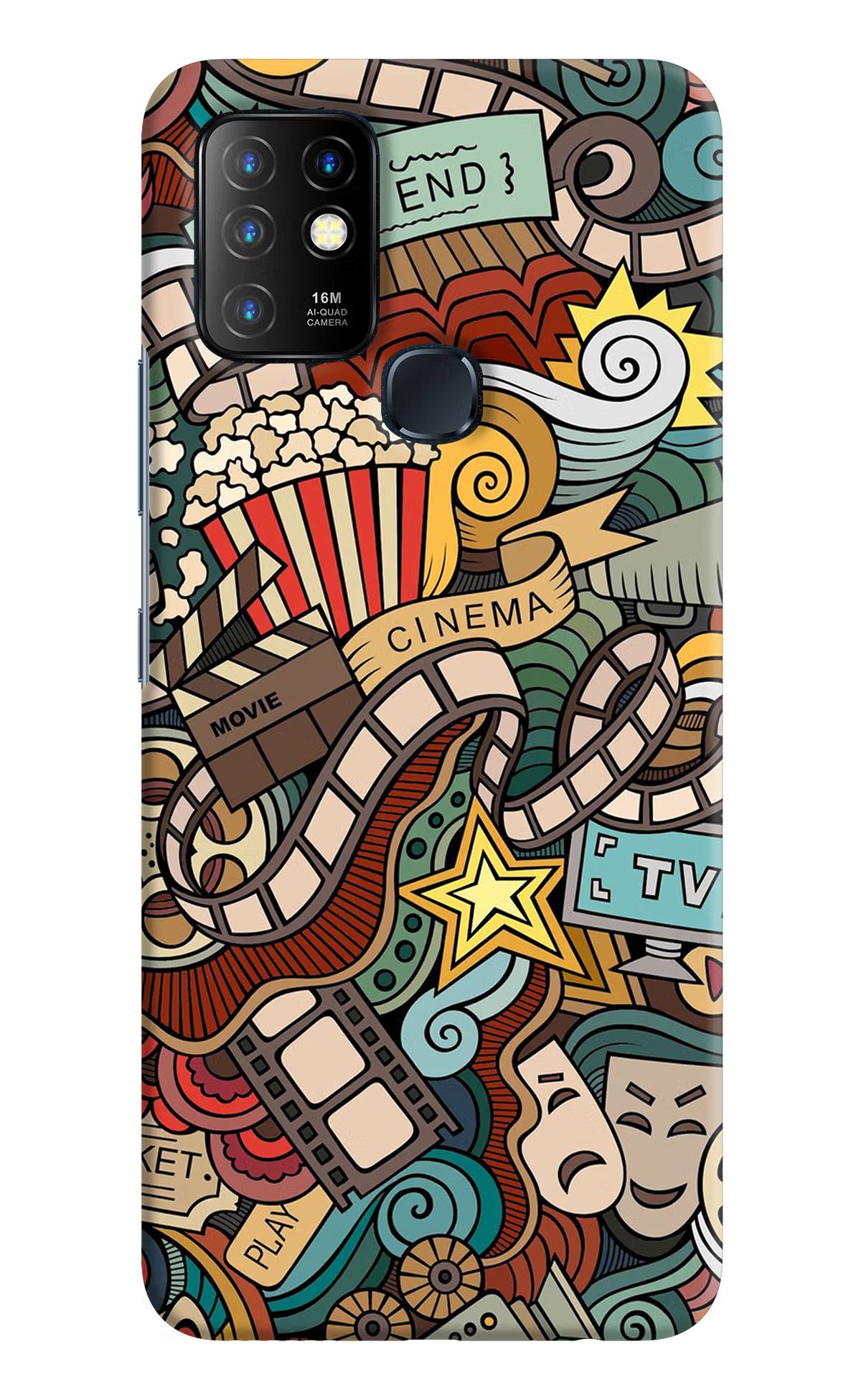 Cinema Abstract Infinix Hot 10 Back Cover - Cinema Abstract Infinix Hot 10 Hard Case Back Cover by Casekaro Cinema Abstract Infinix Hot 10 Hard Case Back Cover by Casekaro