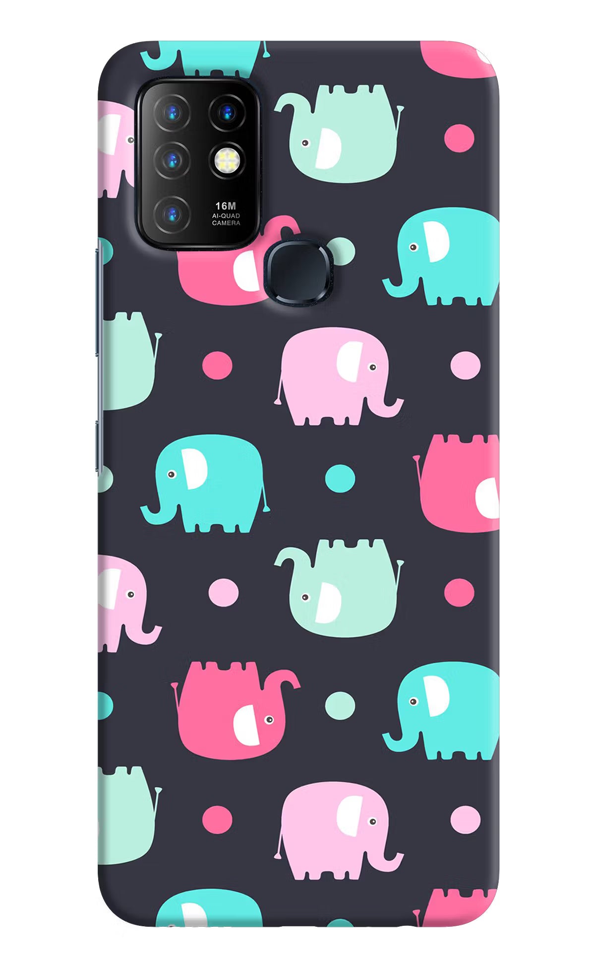 Elephants Infinix Hot 10 Back Cover - Elephants Infinix Hot 10 Hard Case Back Cover by Casekaro Elephants Infinix Hot 10 Hard Case Back Cover by Casekaro
